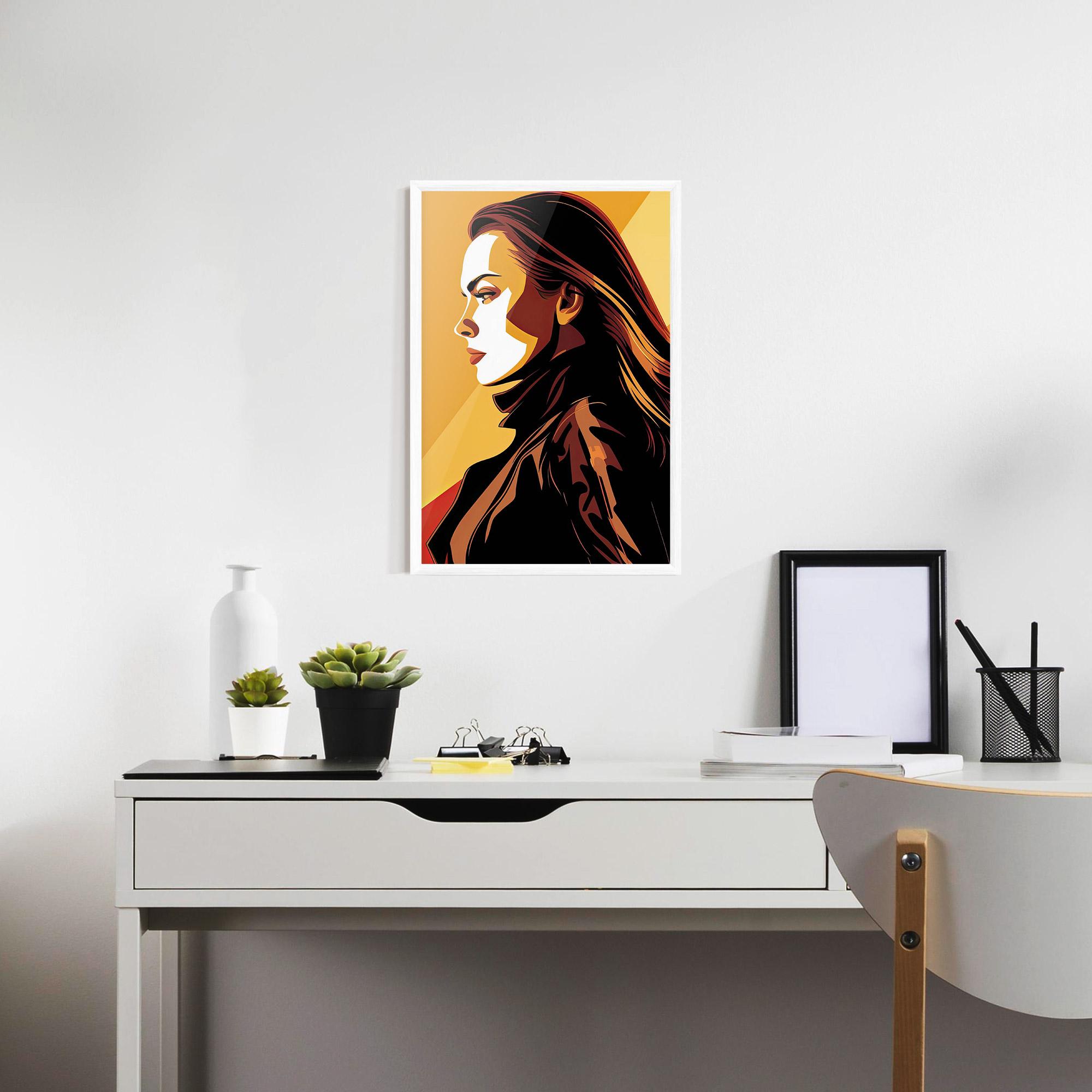 Poster Înrămat Graphical Pop Girl mockup 7