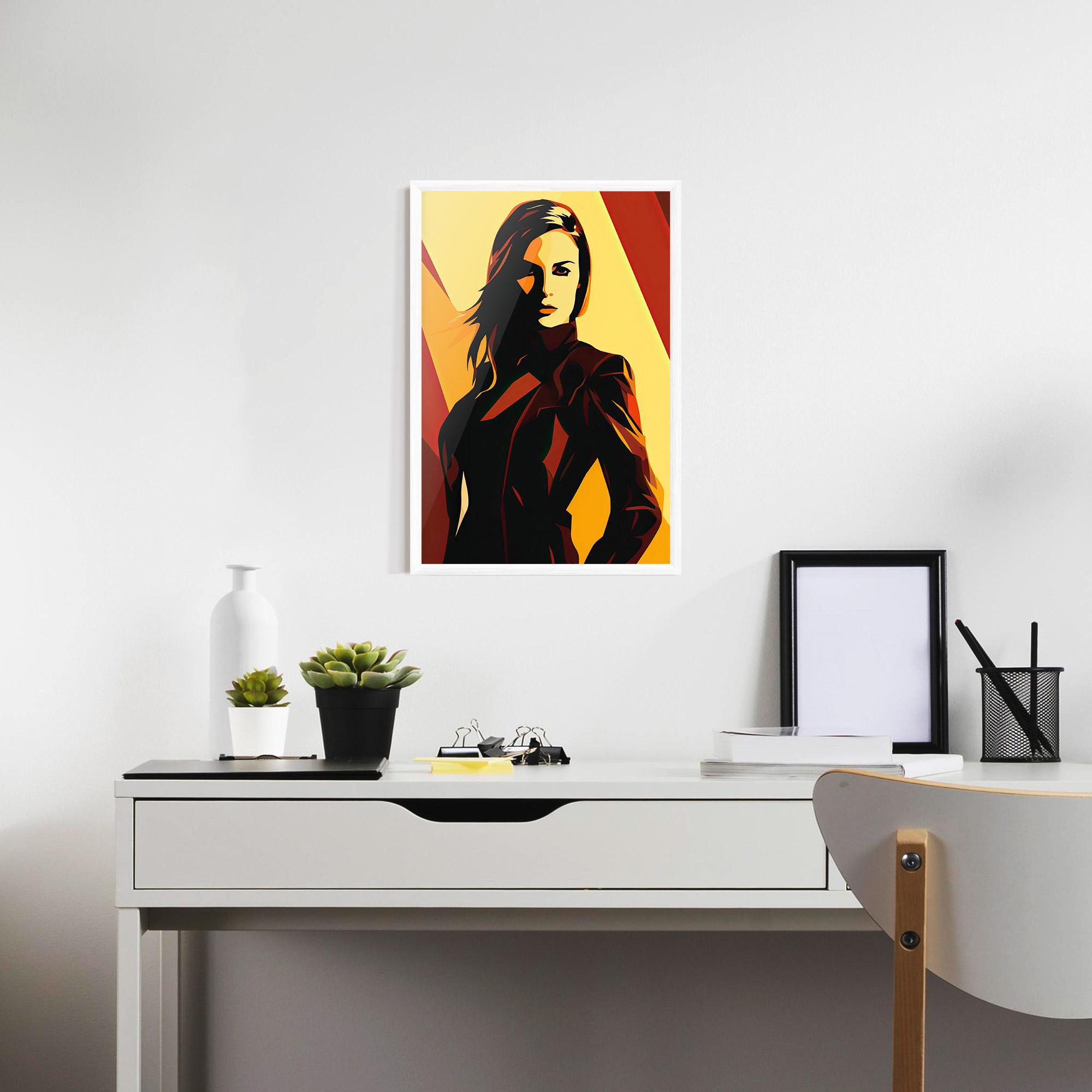 Poster Înrămat Pop Graphical Woman mockup 7