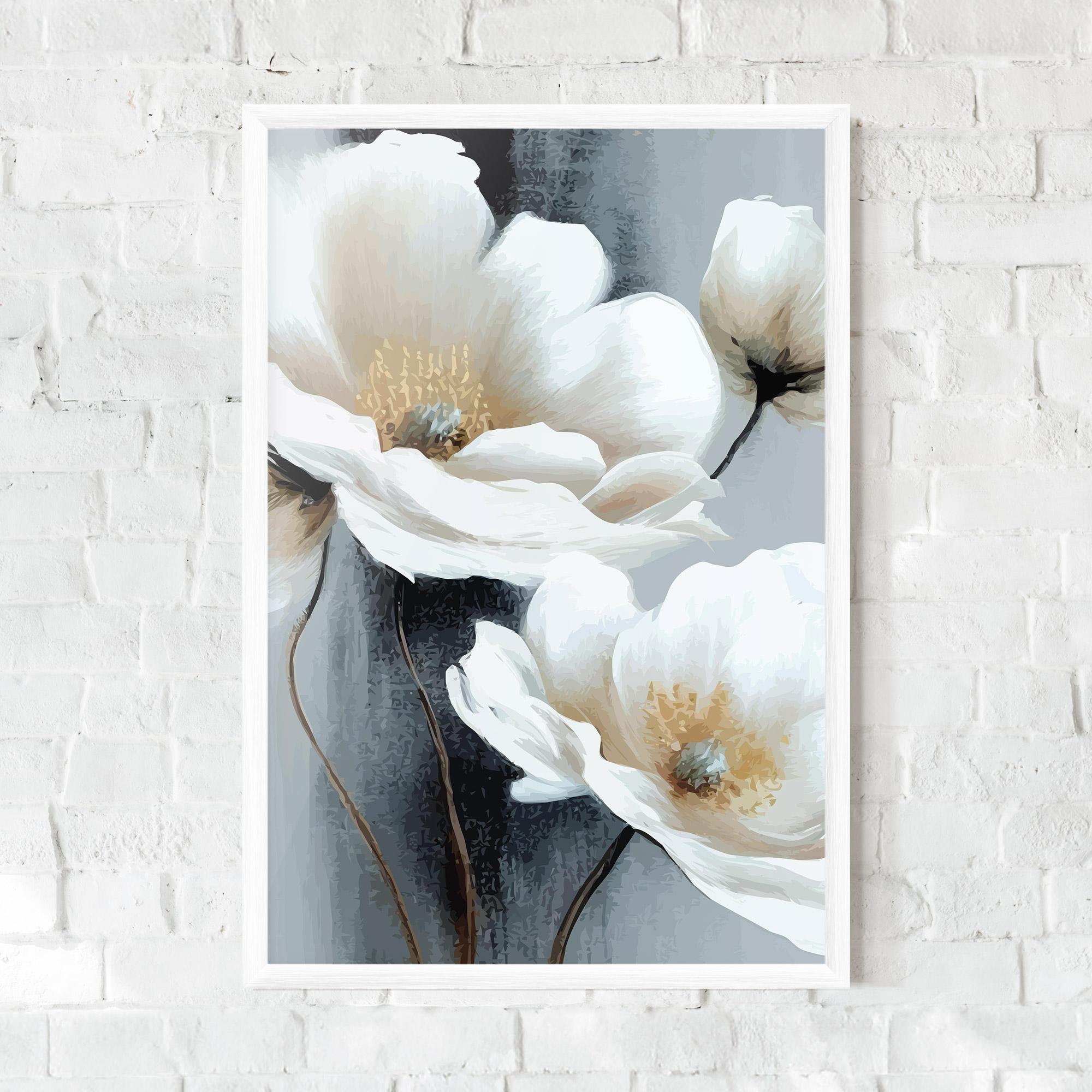 Poster Înrămat Paint Texture Flower mockup 0