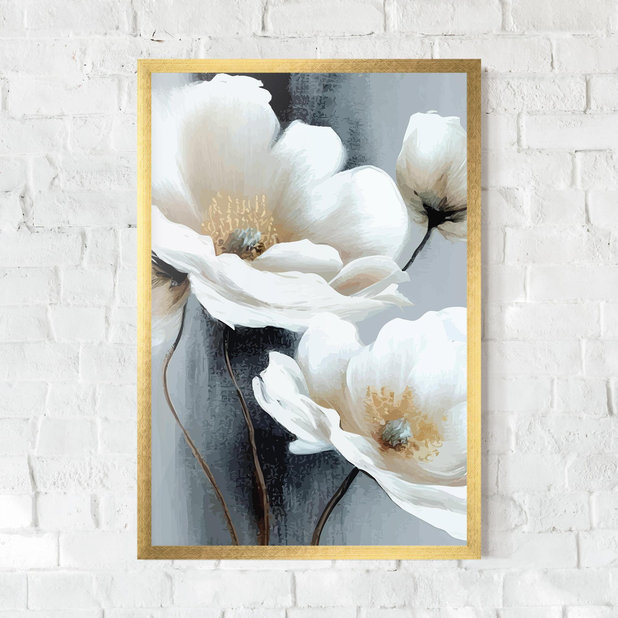 Poster Înrămat Paint Texture Flower mockup 0