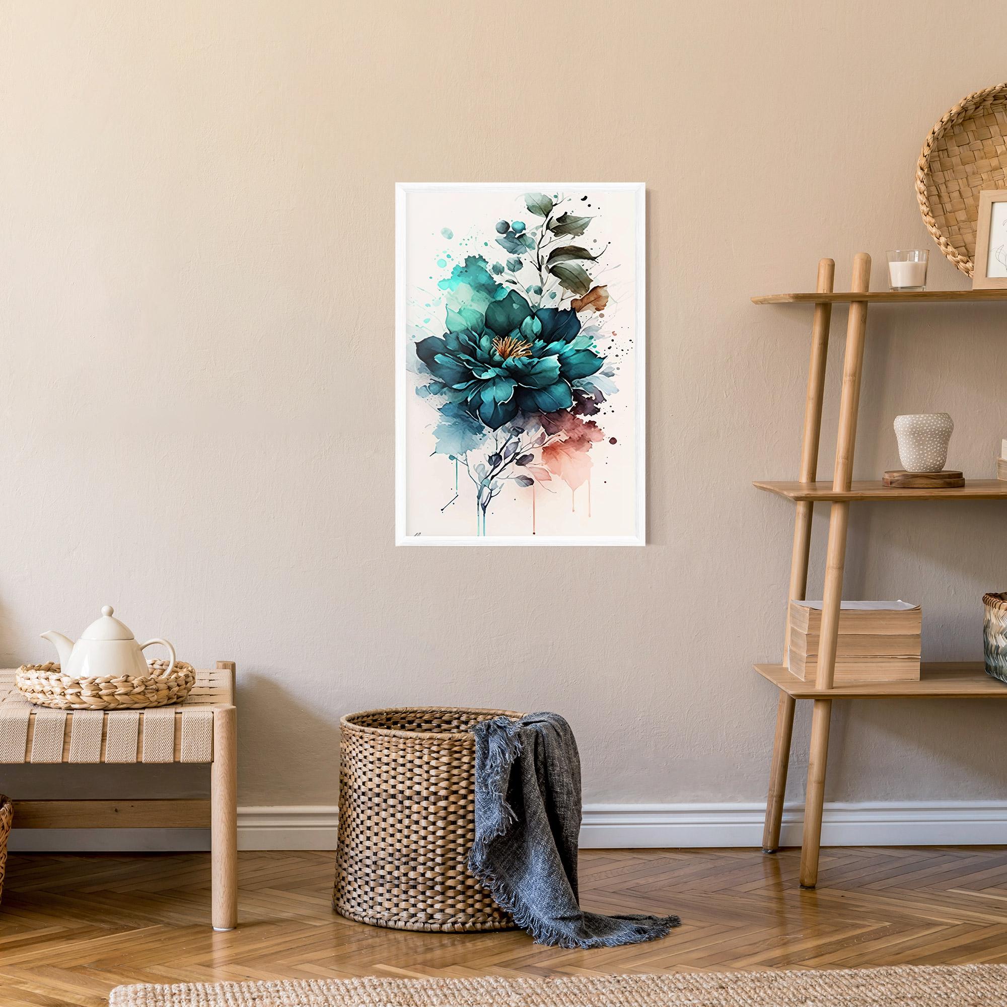 Poster Înrămat Flower Watercolor mockup 9