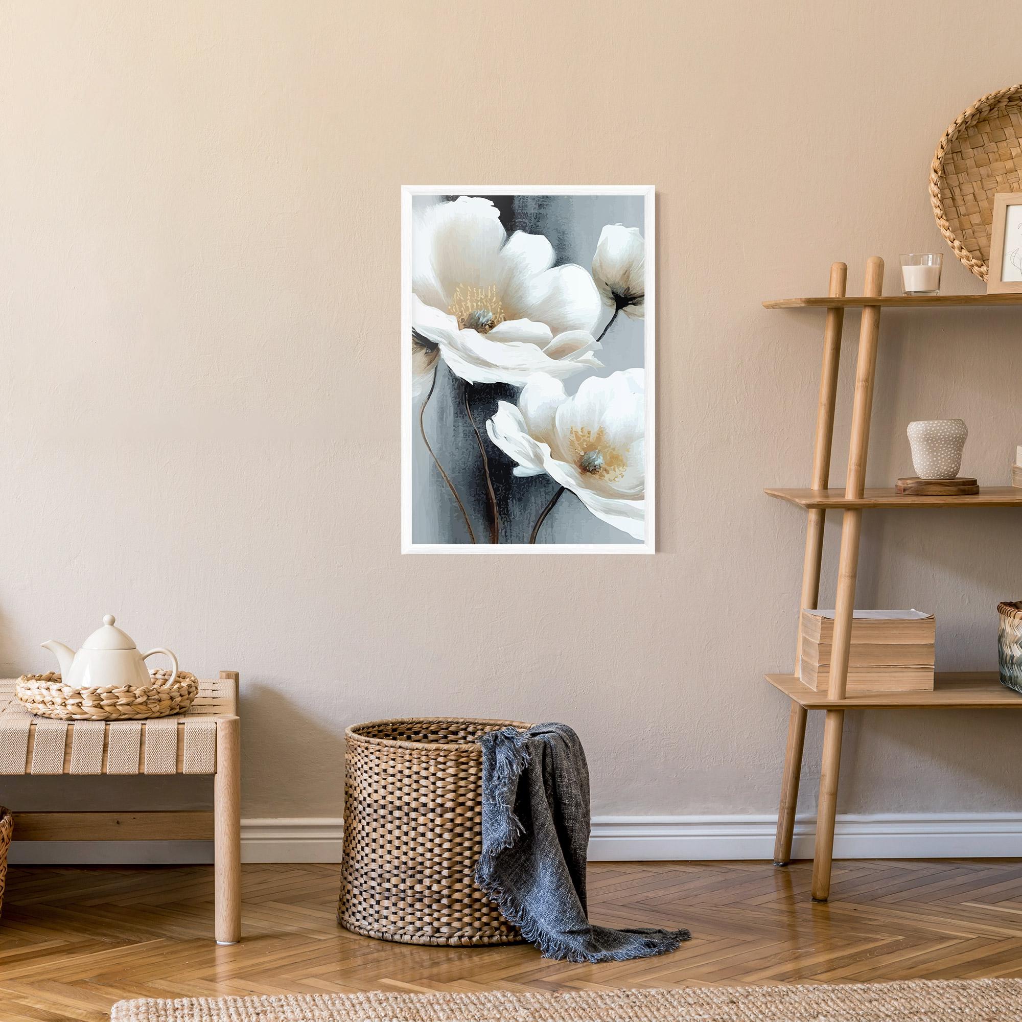 Poster Înrămat Paint Texture Flower mockup 9