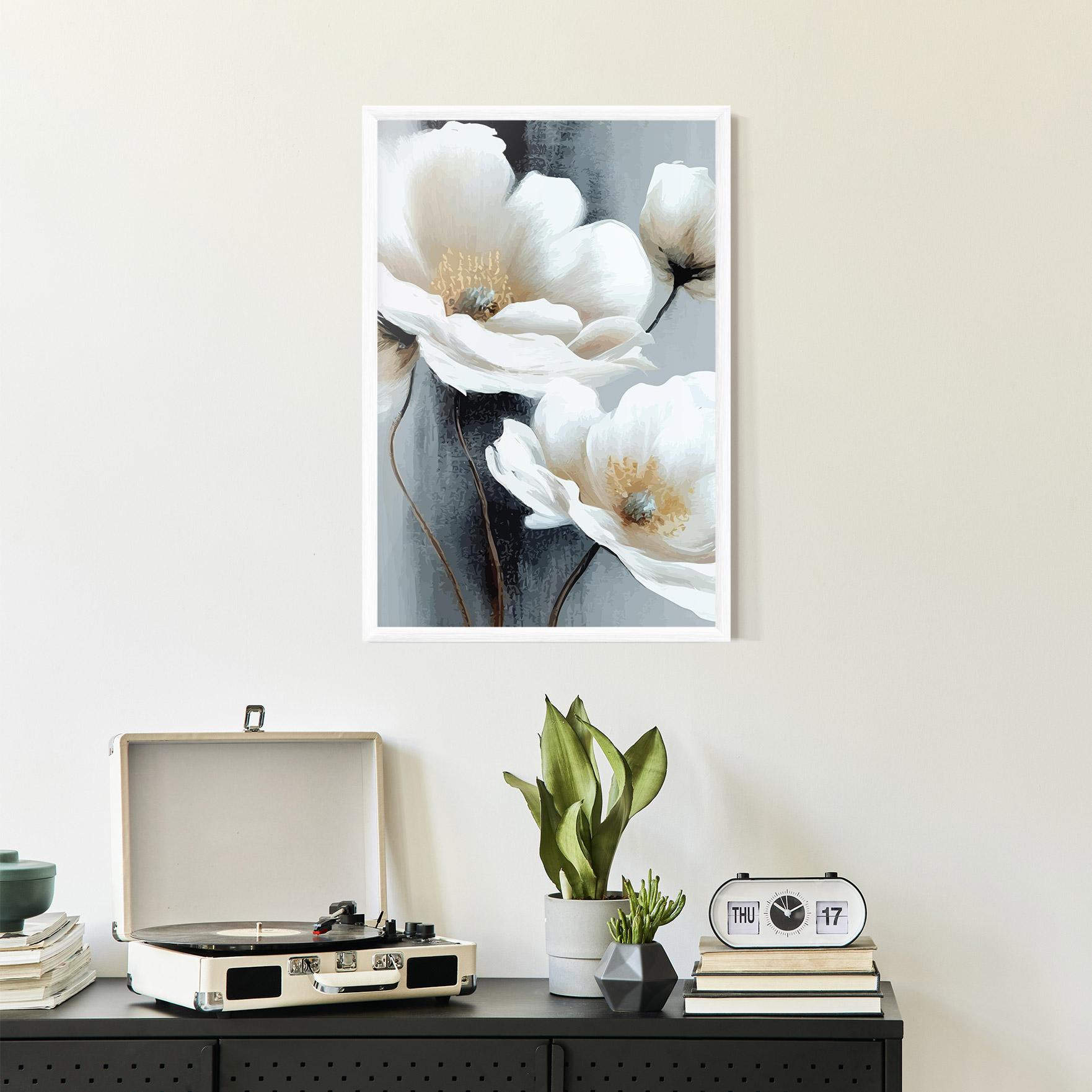 Poster Înrămat Paint Texture Flower mockup 2