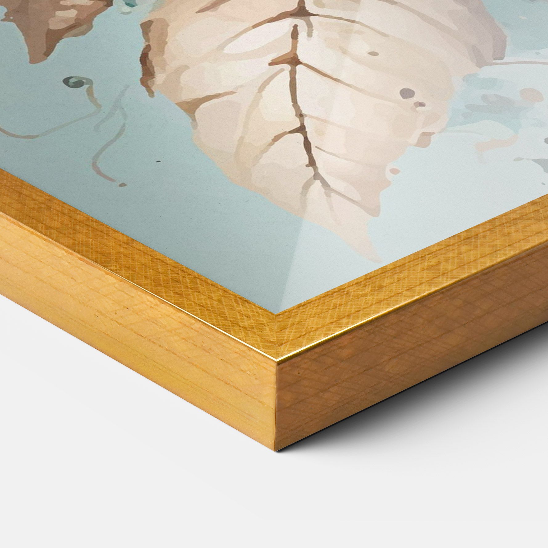 Flower Green Watercolor mockup 3