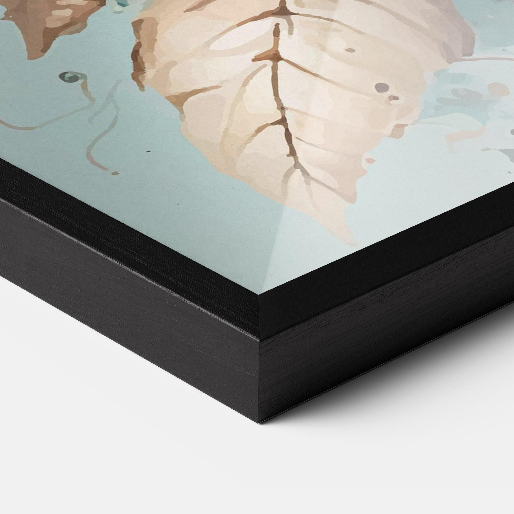 Poster Înrămat Flower Green Watercolor mockup 3