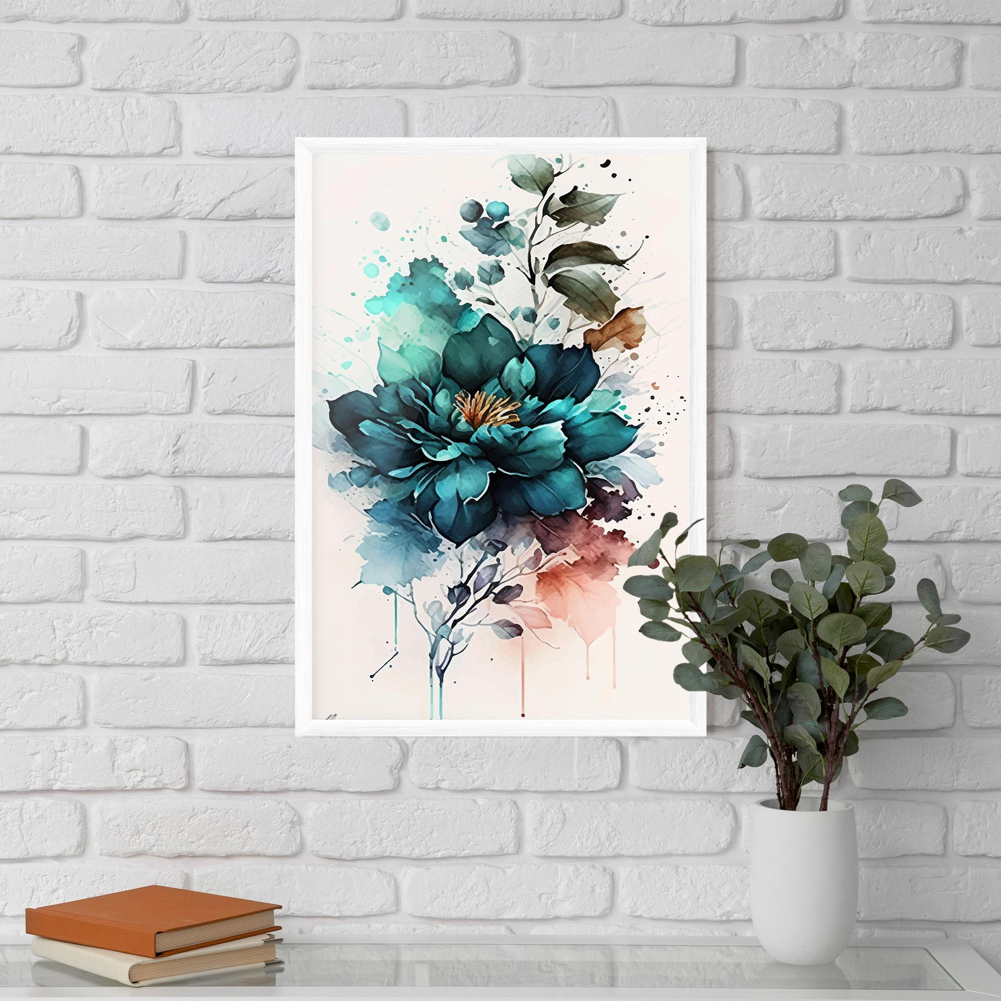 Poster Înrămat Flower Watercolor mockup 5