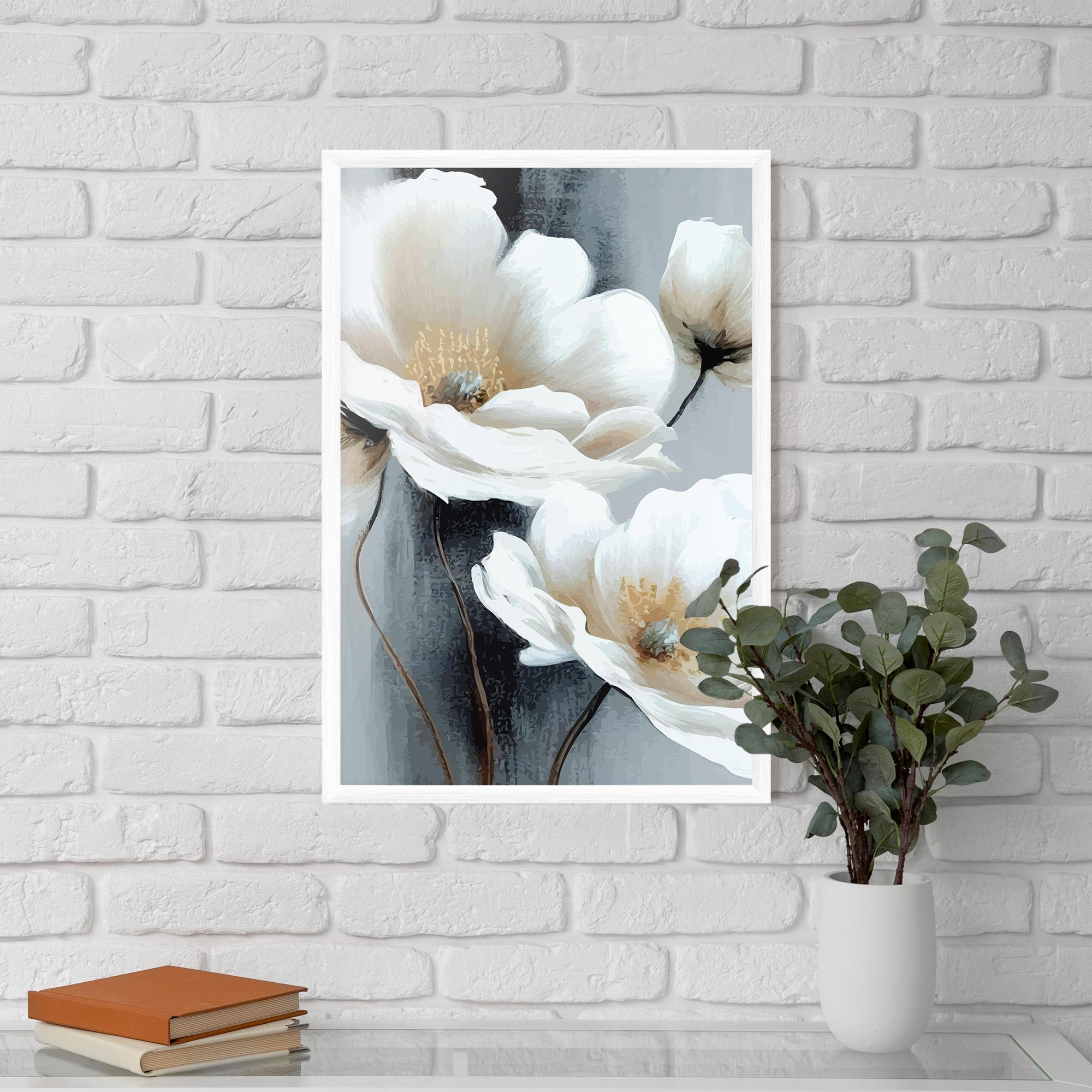 Poster Înrămat Paint Texture Flower mockup 5