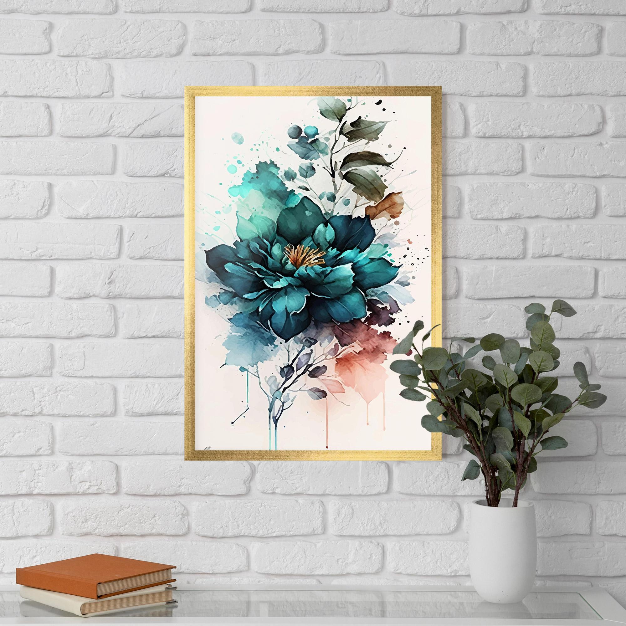 Poster Înrămat Flower Watercolor mockup 5