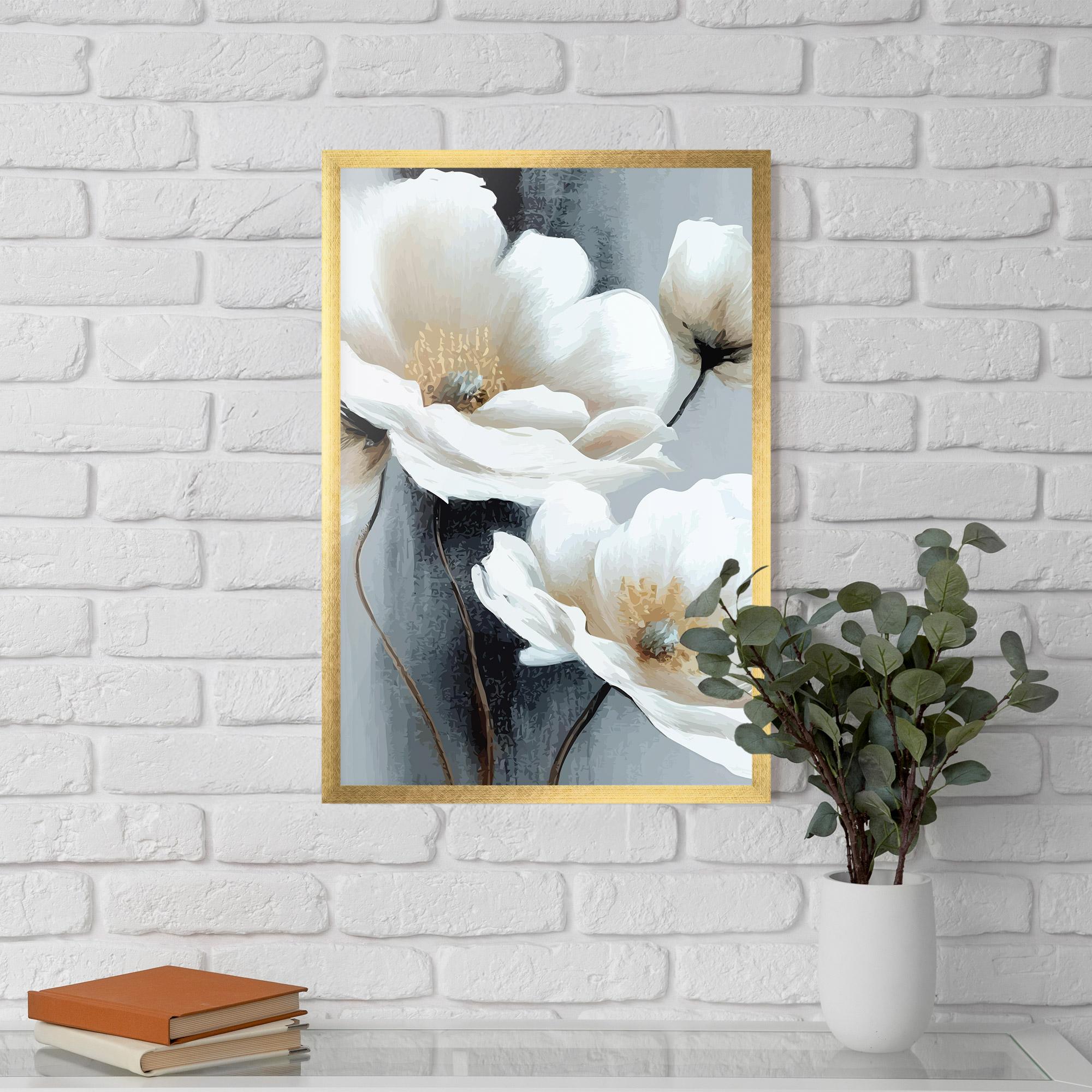 Poster Înrămat Paint Texture Flower mockup 5