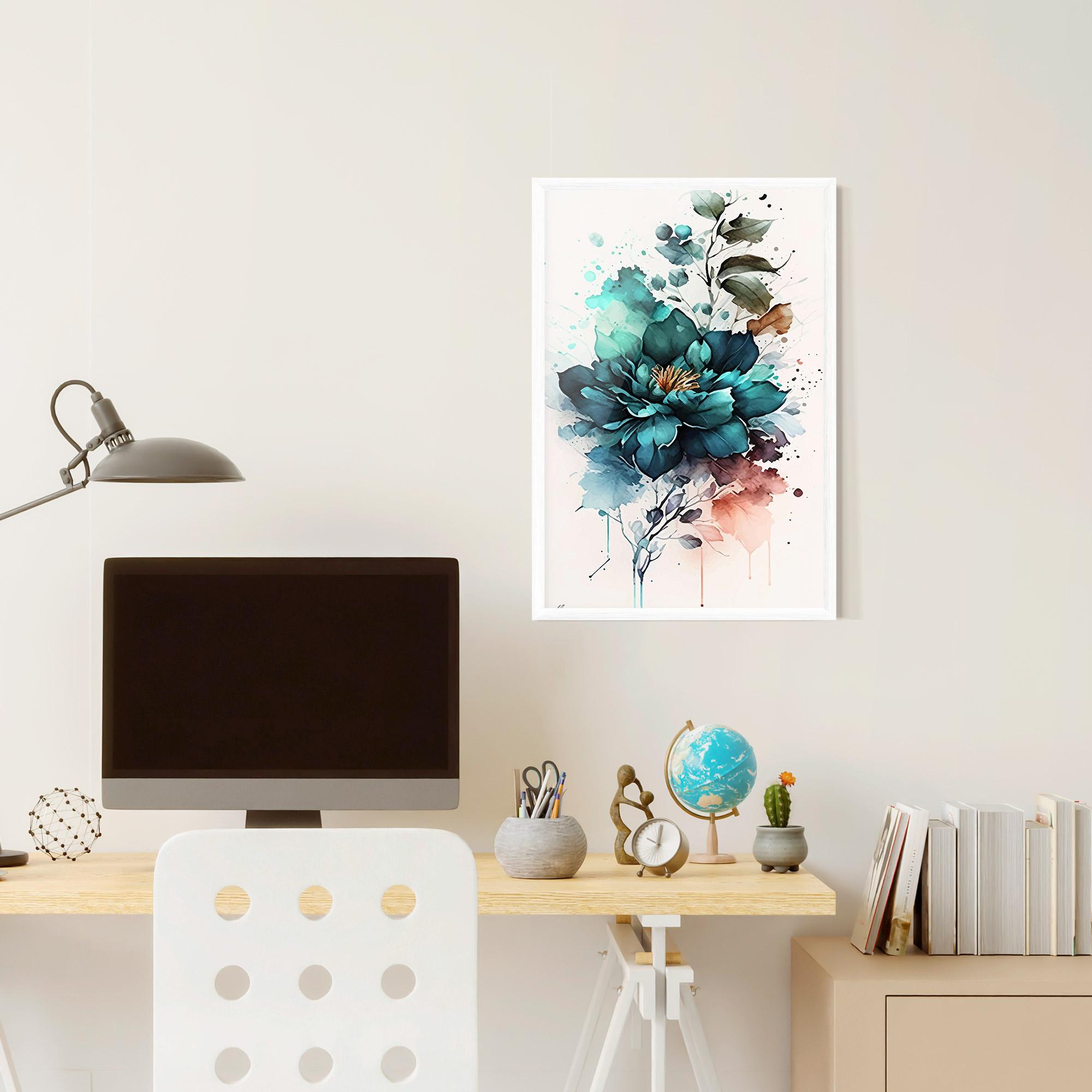Poster Înrămat Flower Watercolor mockup 6