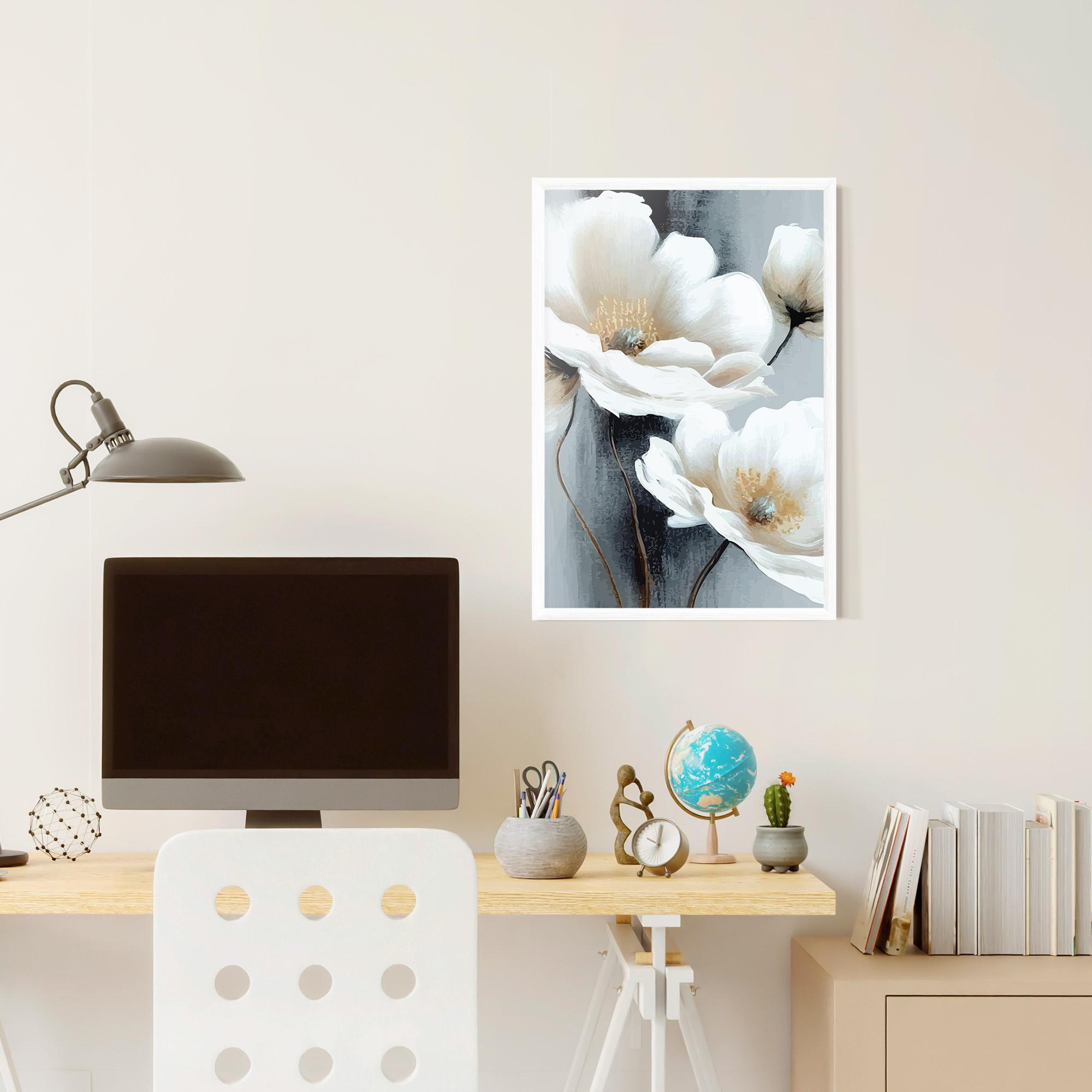 Poster Înrămat Paint Texture Flower mockup 6