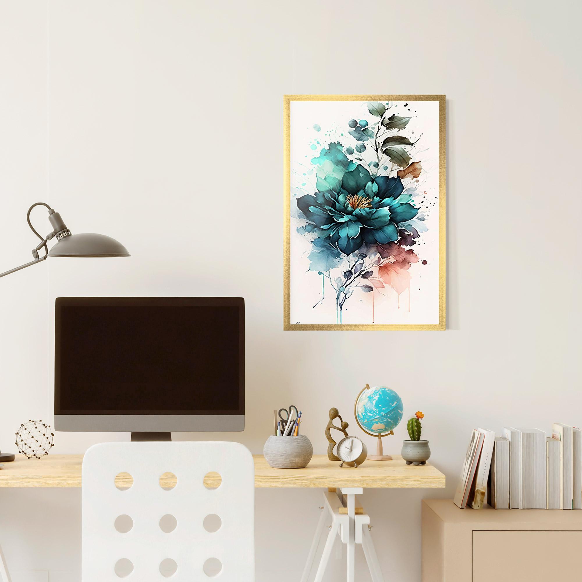 Poster Înrămat Flower Watercolor mockup 6