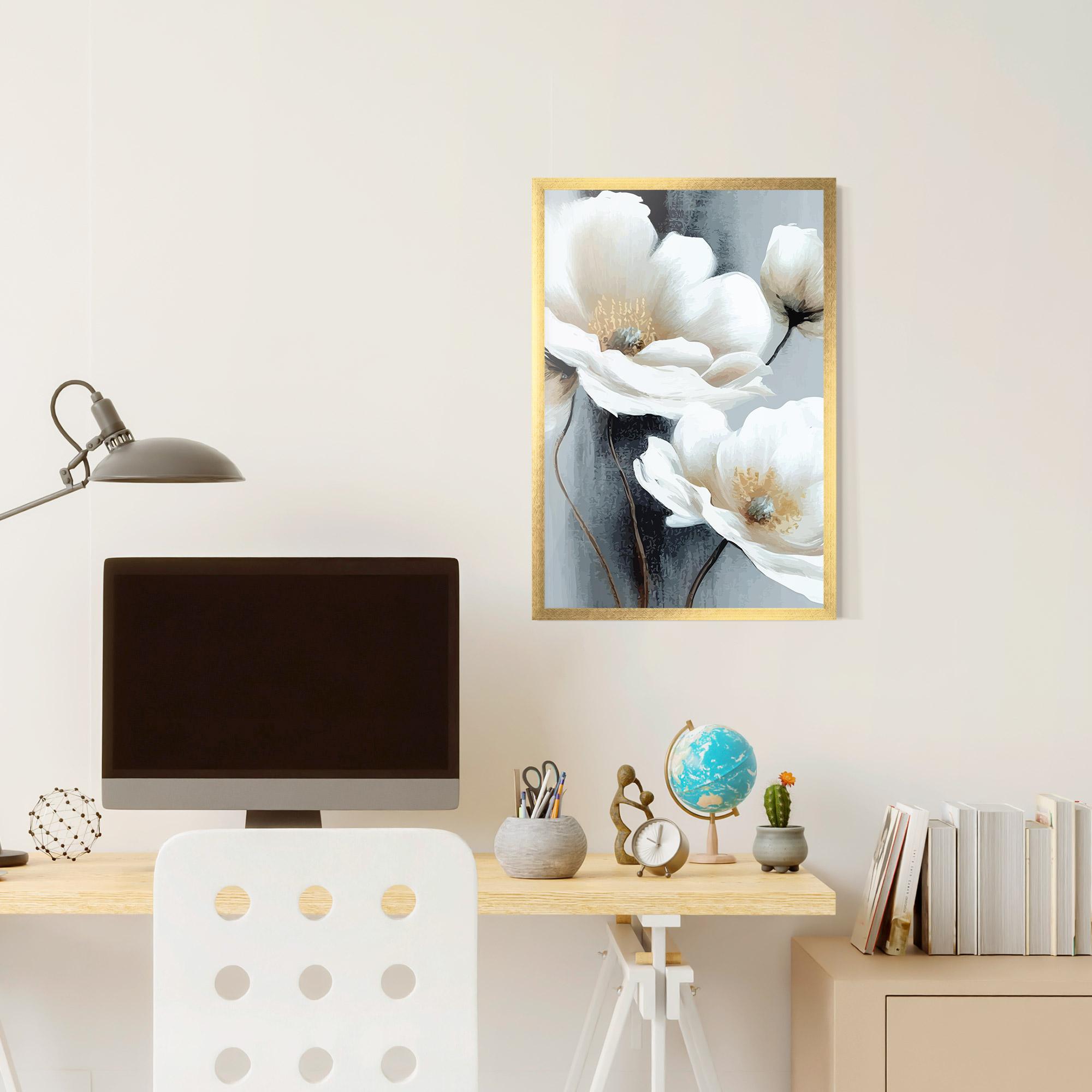 Poster Înrămat Paint Texture Flower mockup 6