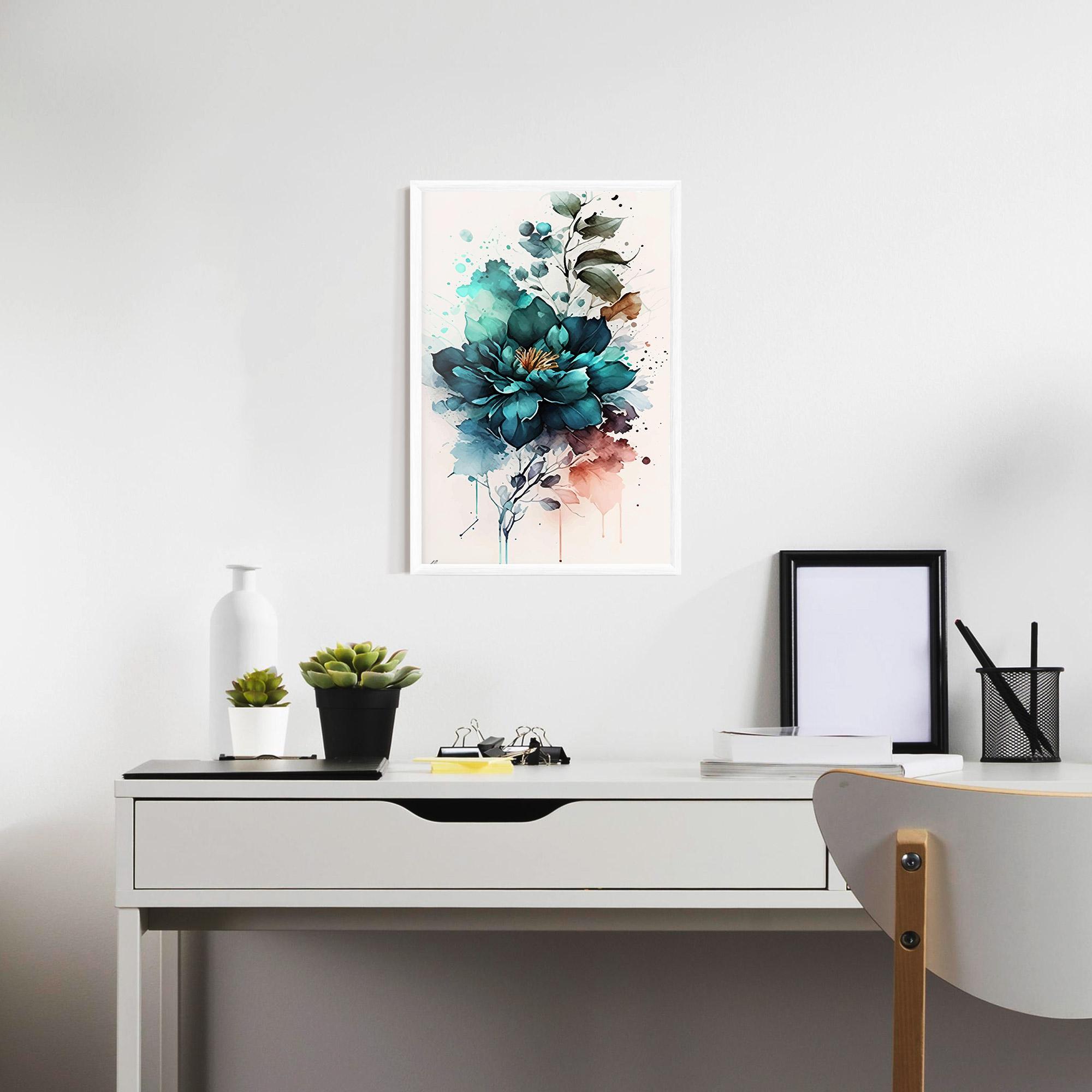 Poster Înrămat Flower Watercolor mockup 7