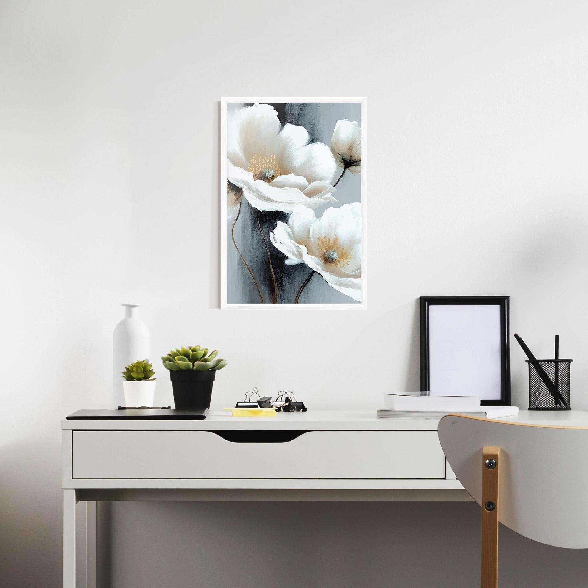 Poster Înrămat Paint Texture Flower mockup 7