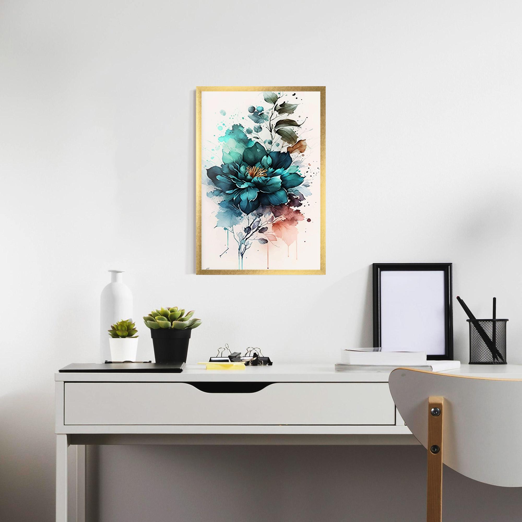 Poster Înrămat Flower Watercolor mockup 7