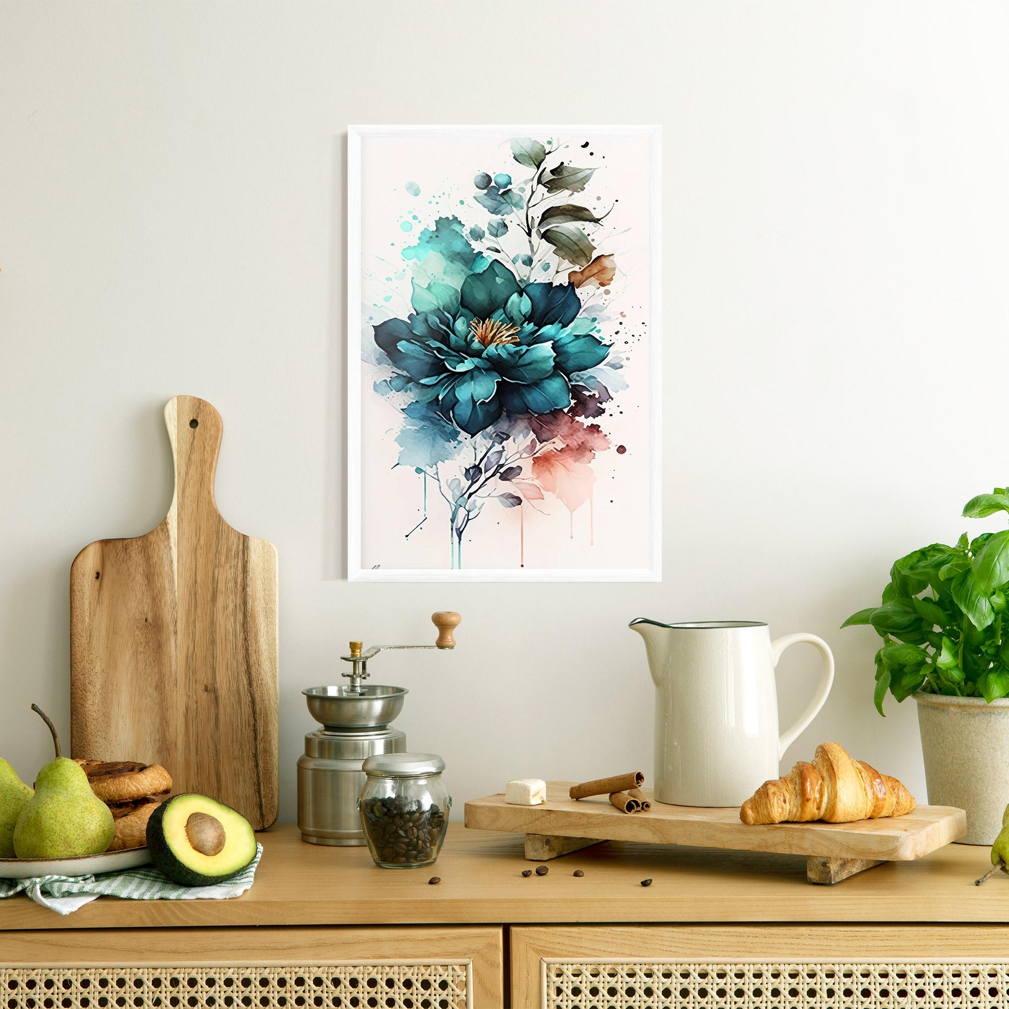 Poster Înrămat Flower Watercolor mockup 8