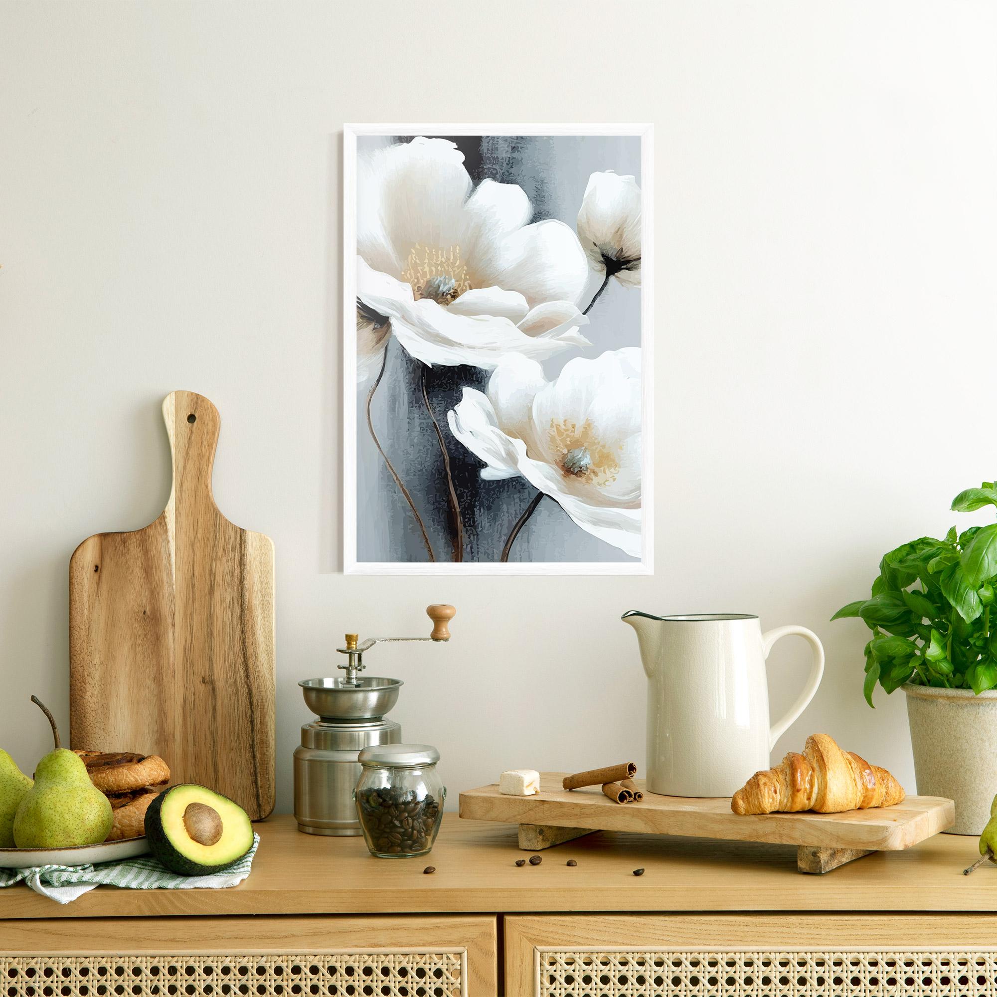 Poster Înrămat Paint Texture Flower mockup 8