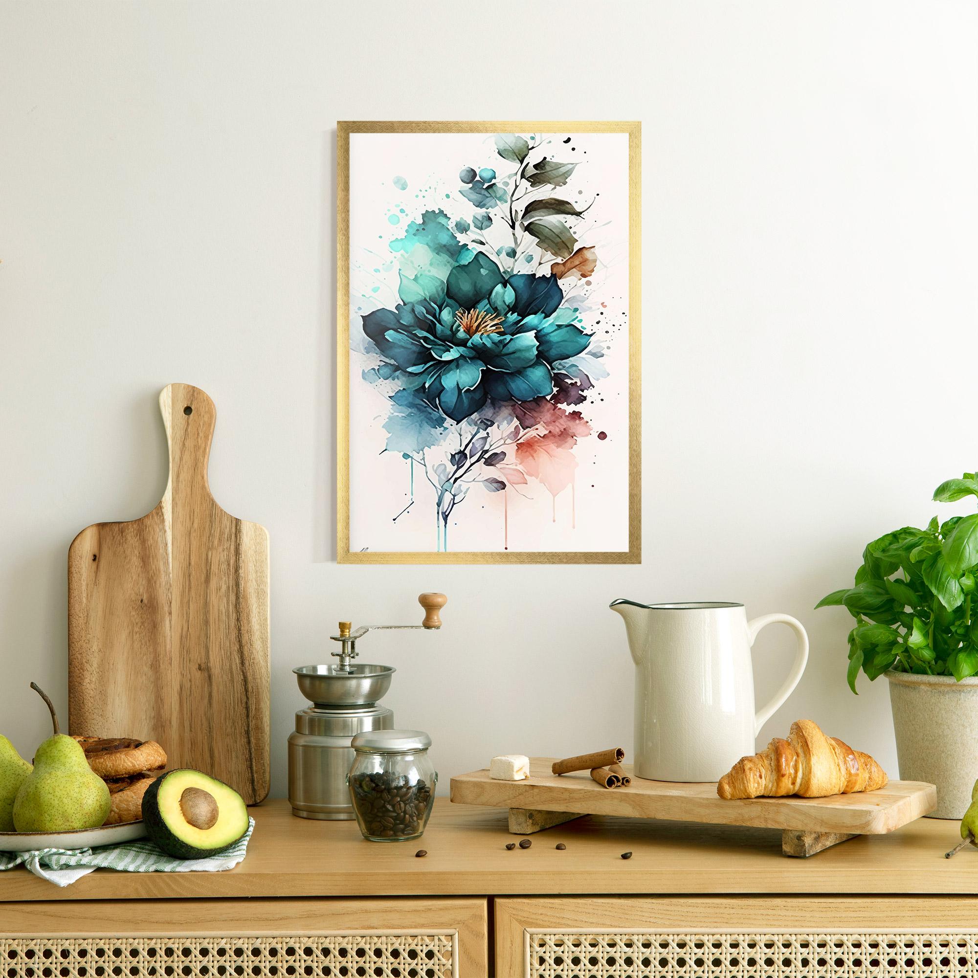 Poster Înrămat Flower Watercolor mockup 8