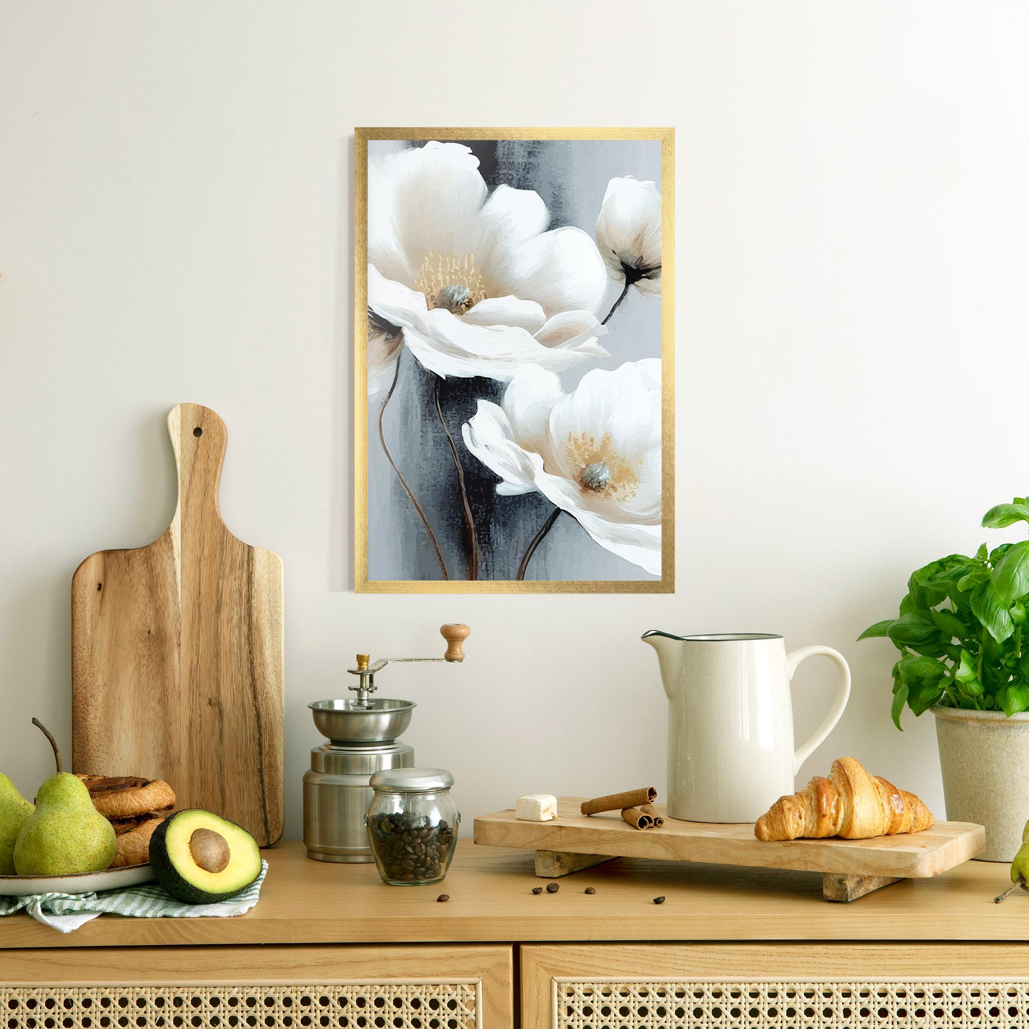 Poster Înrămat Paint Texture Flower mockup 8