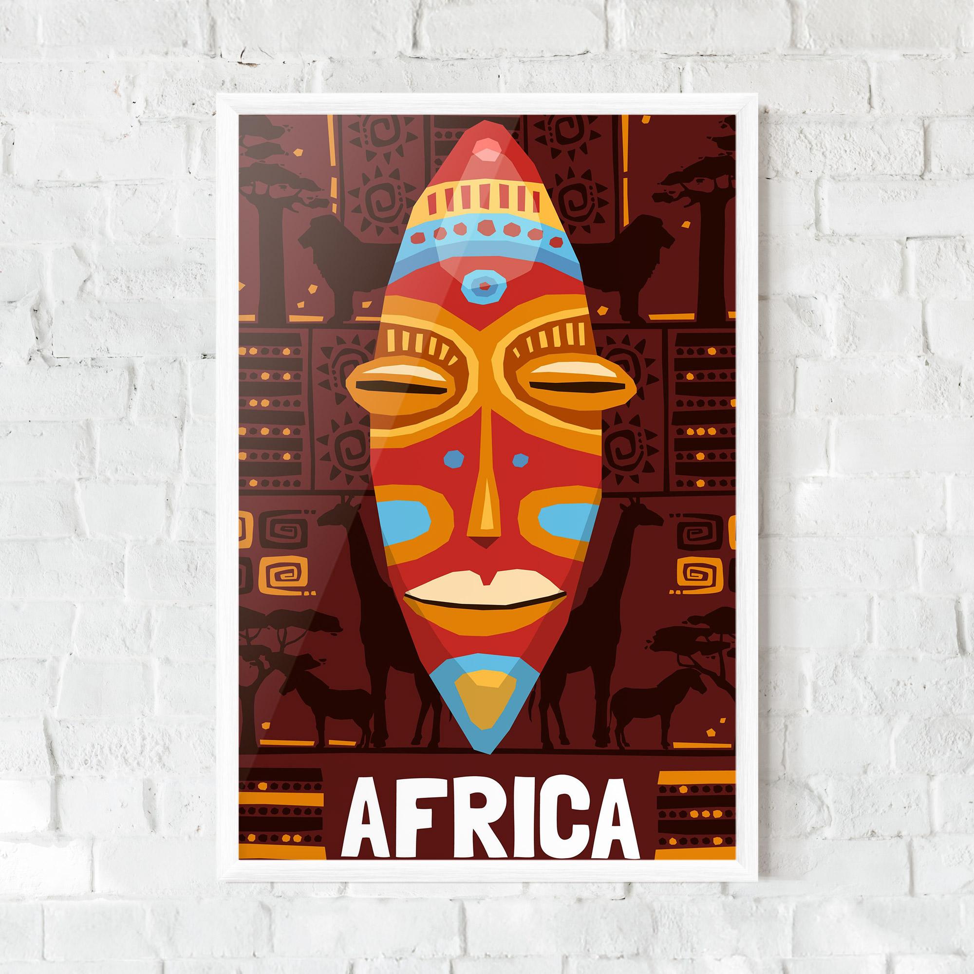 Poster Înrămat Africa Mask mockup 0