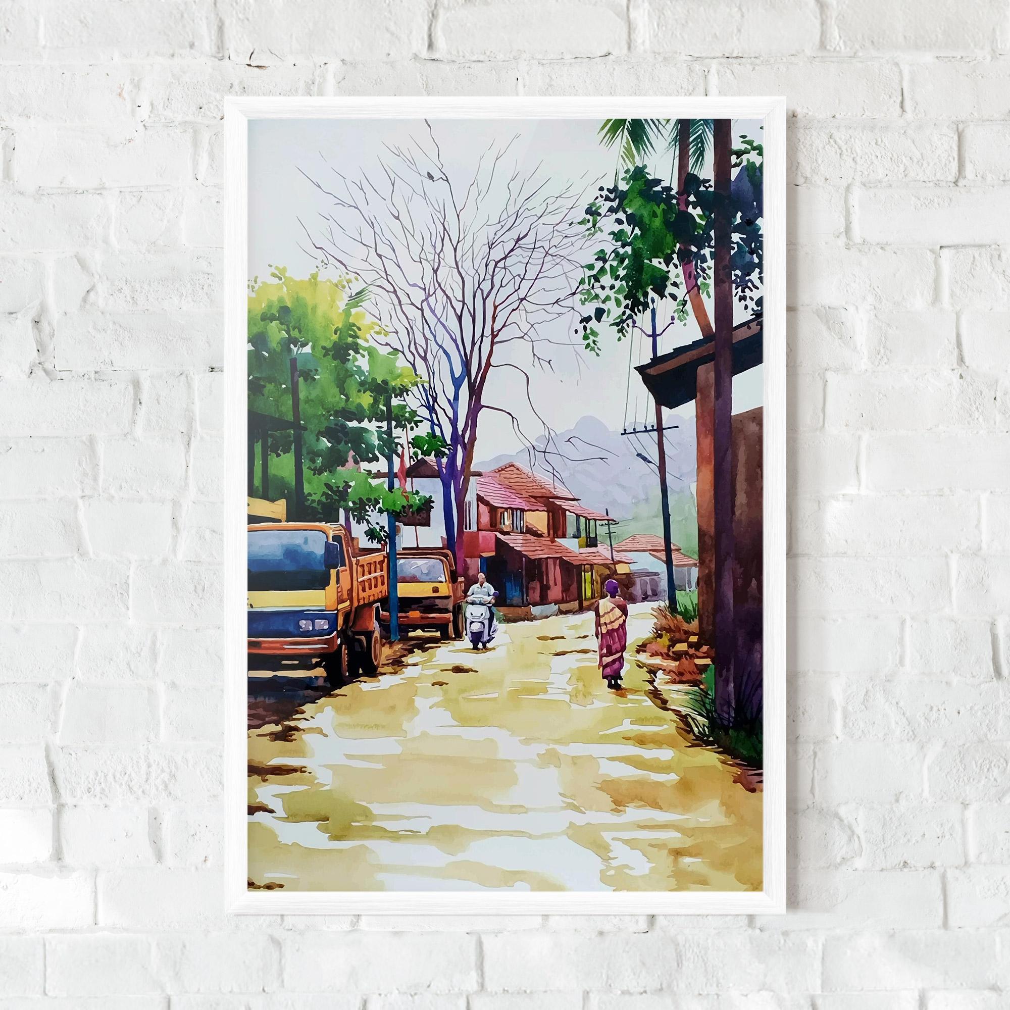 Poster Înrămat African City mockup 0