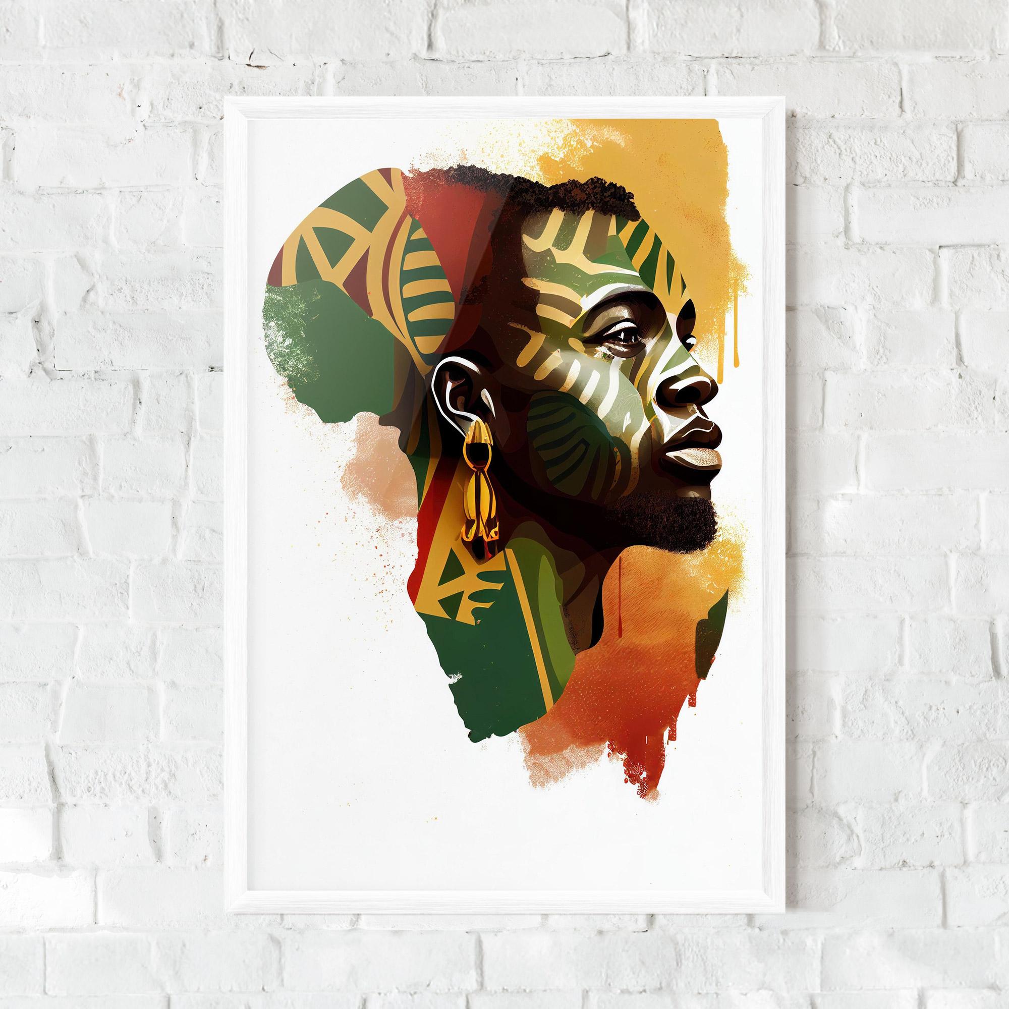 Poster Înrămat African People Illustration mockup 0