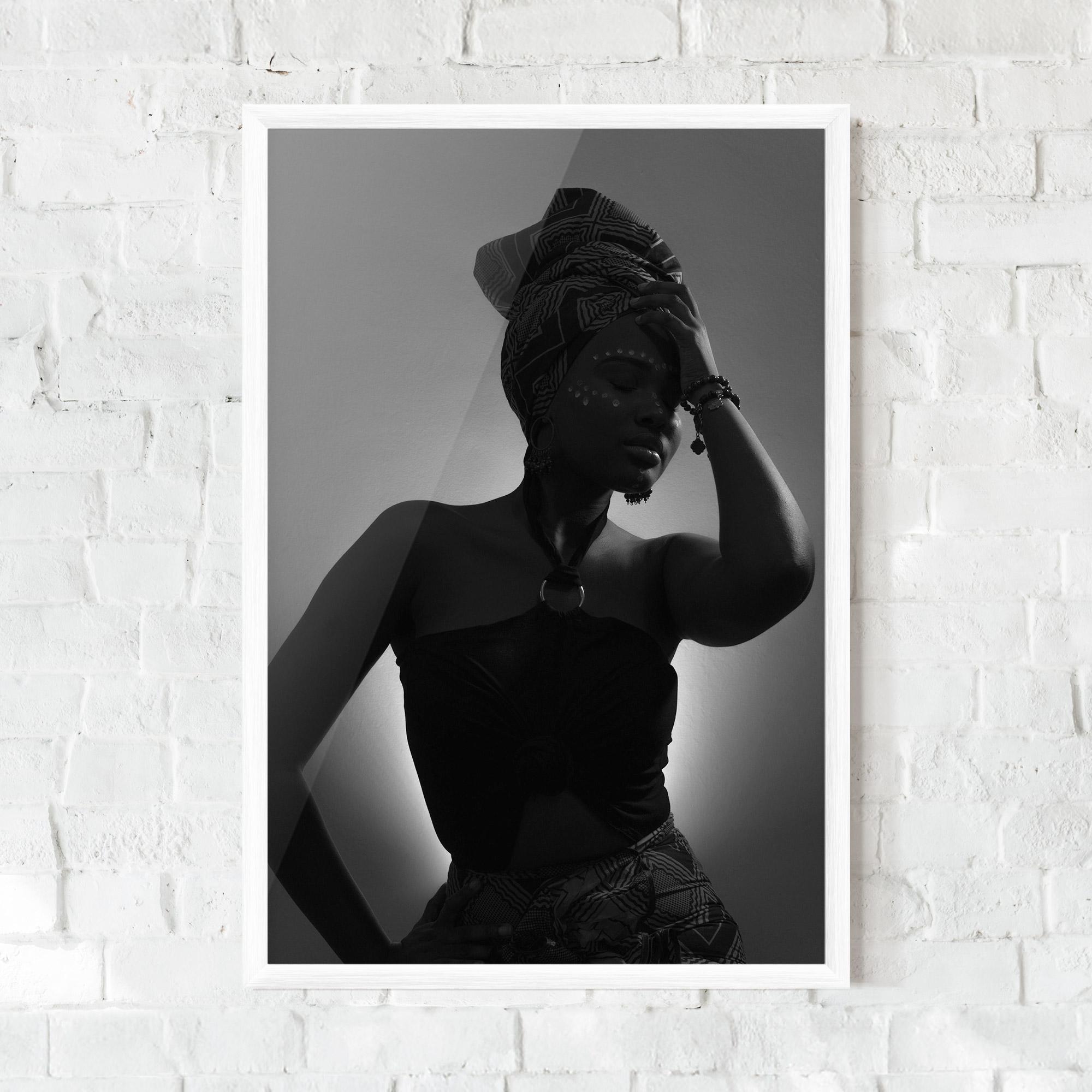 Poster Înrămat African Woman Shadow mockup 0