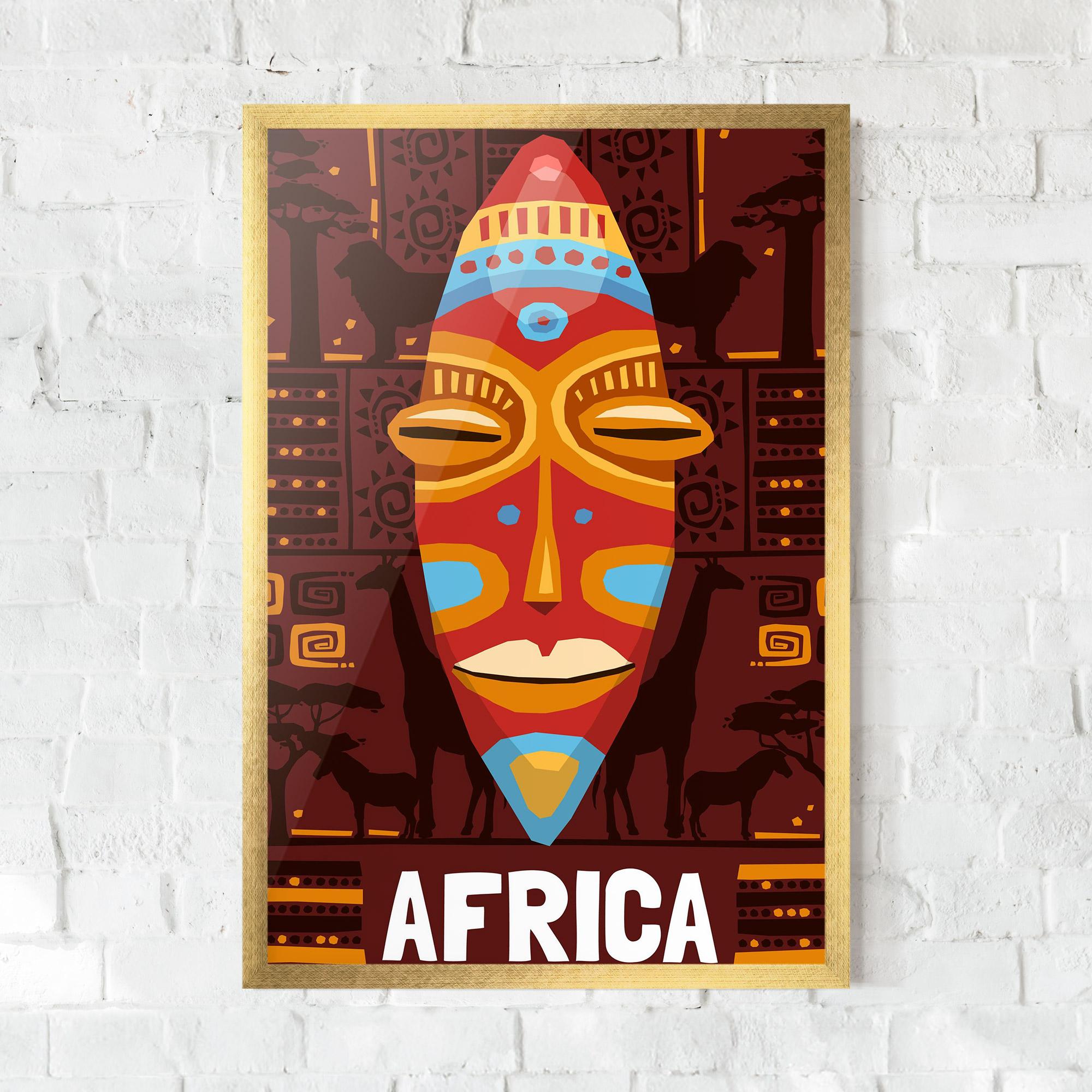 Poster Înrămat Africa Mask mockup 0
