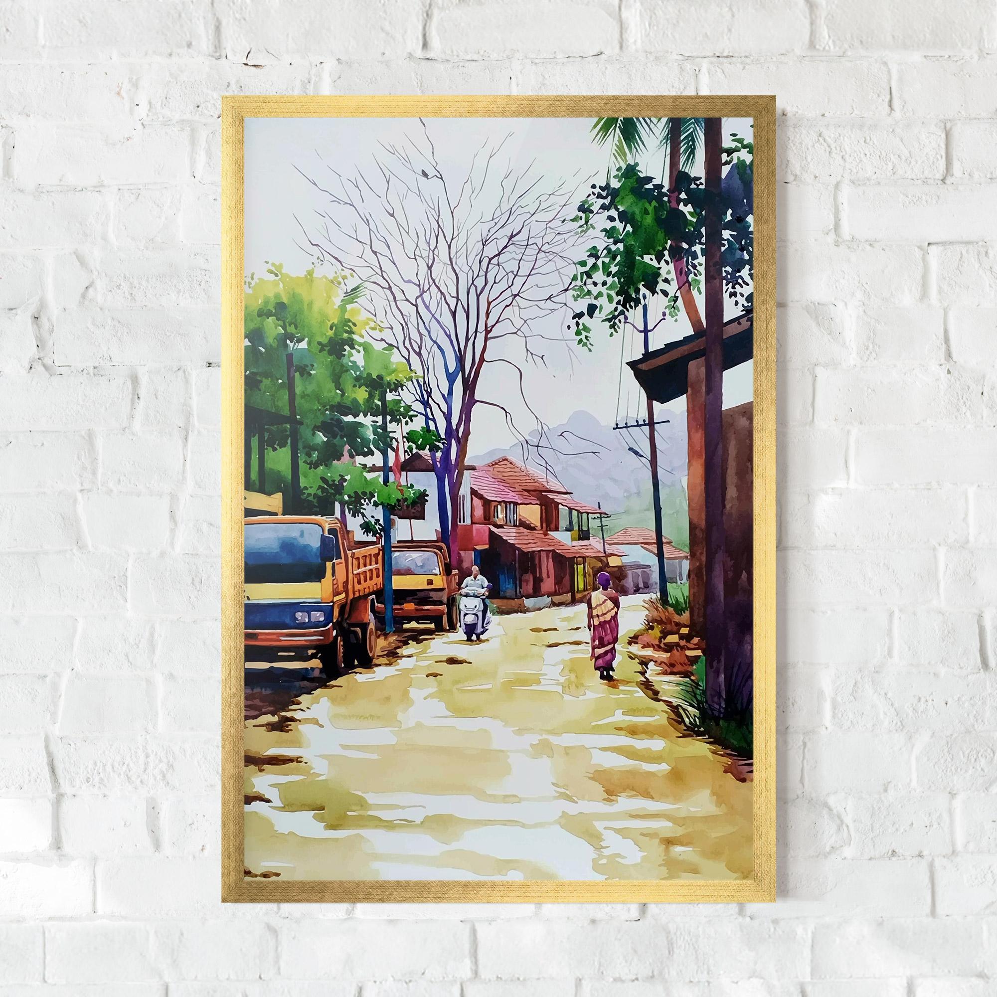 Poster Înrămat African City mockup 0