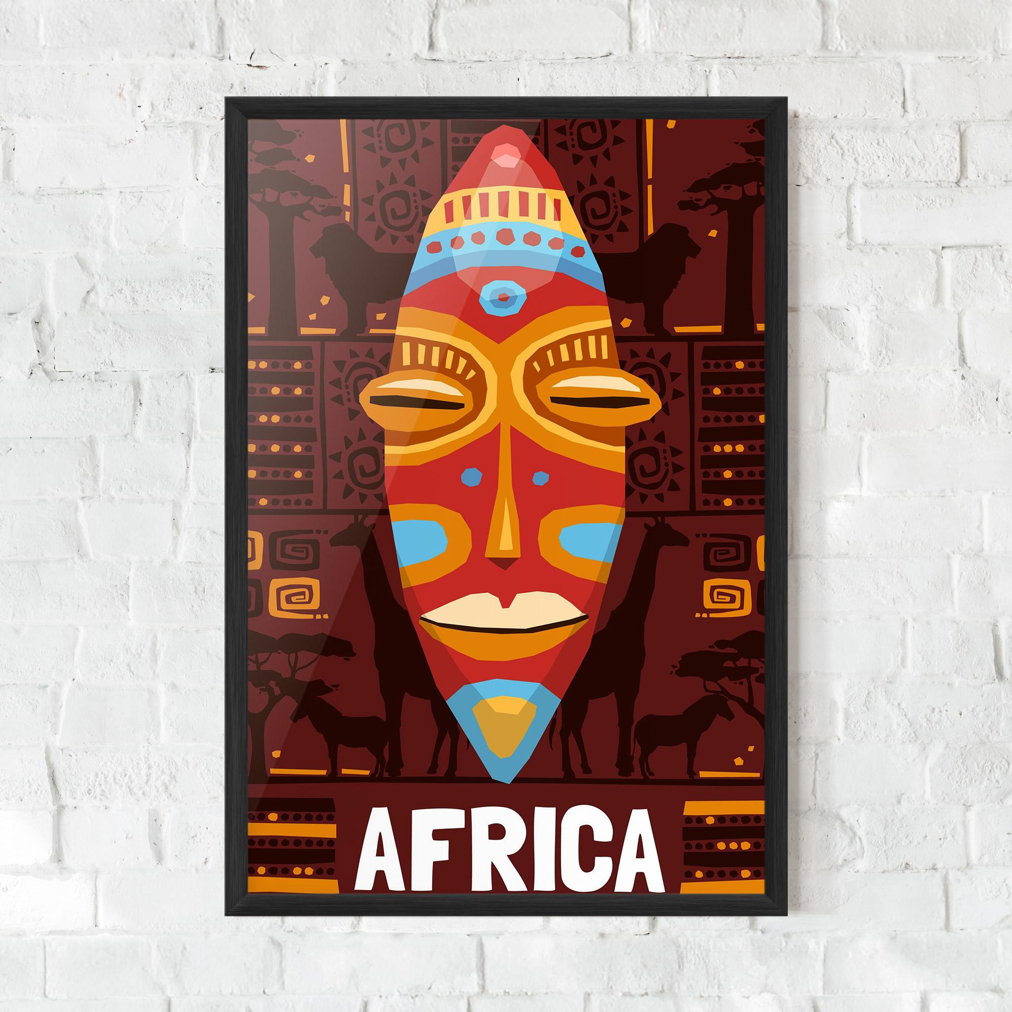 Poster Înrămat Africa Mask mockup 0