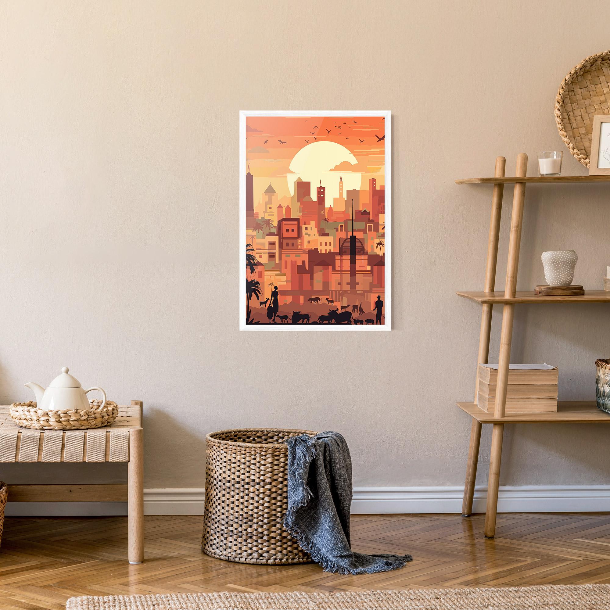 Poster Înrămat Africa City Sunset mockup 9