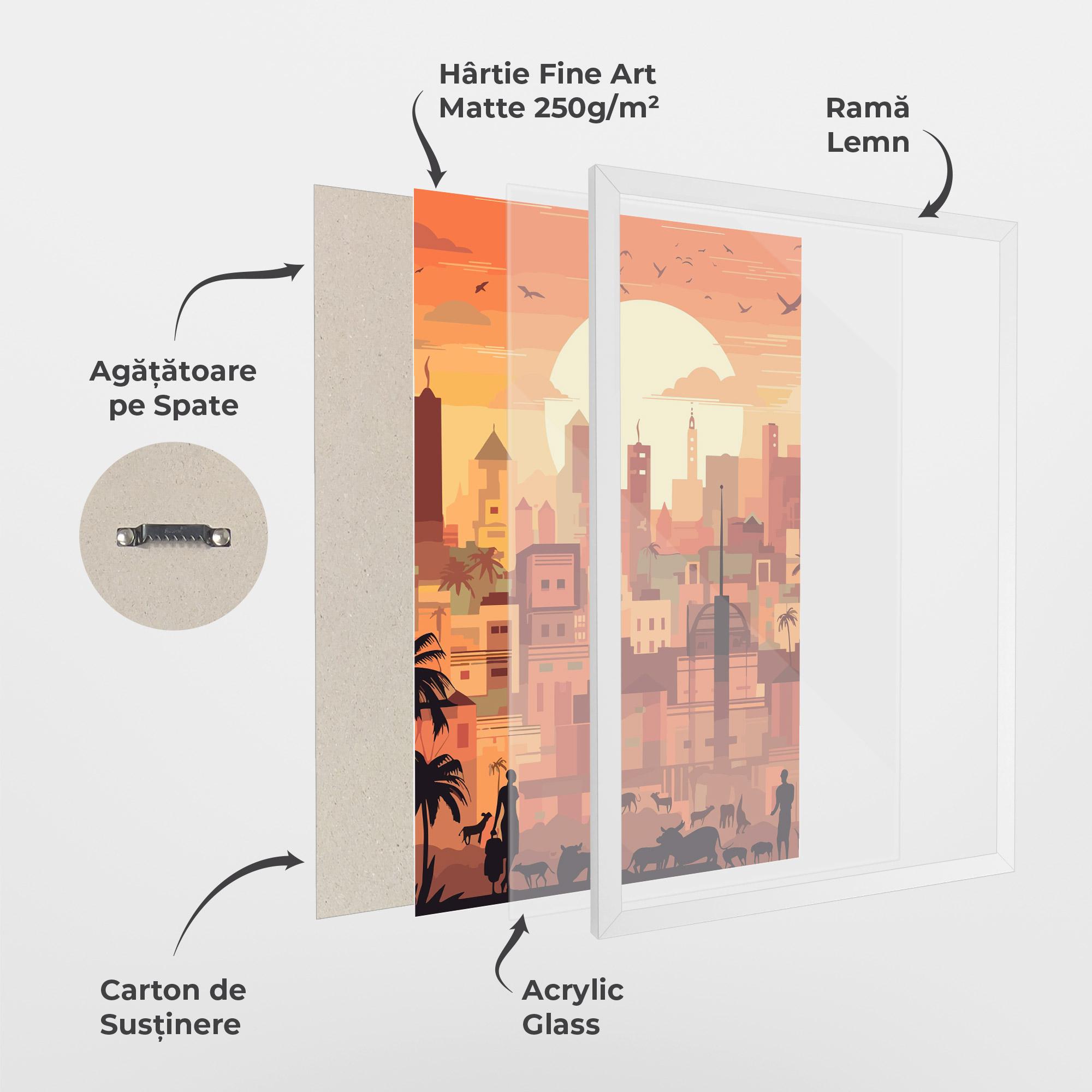 Poster Înrămat Africa City Sunset mockup 1