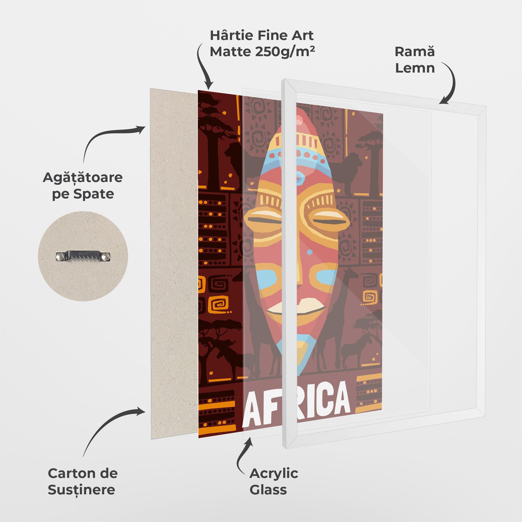 Poster Înrămat Africa Mask mockup 1