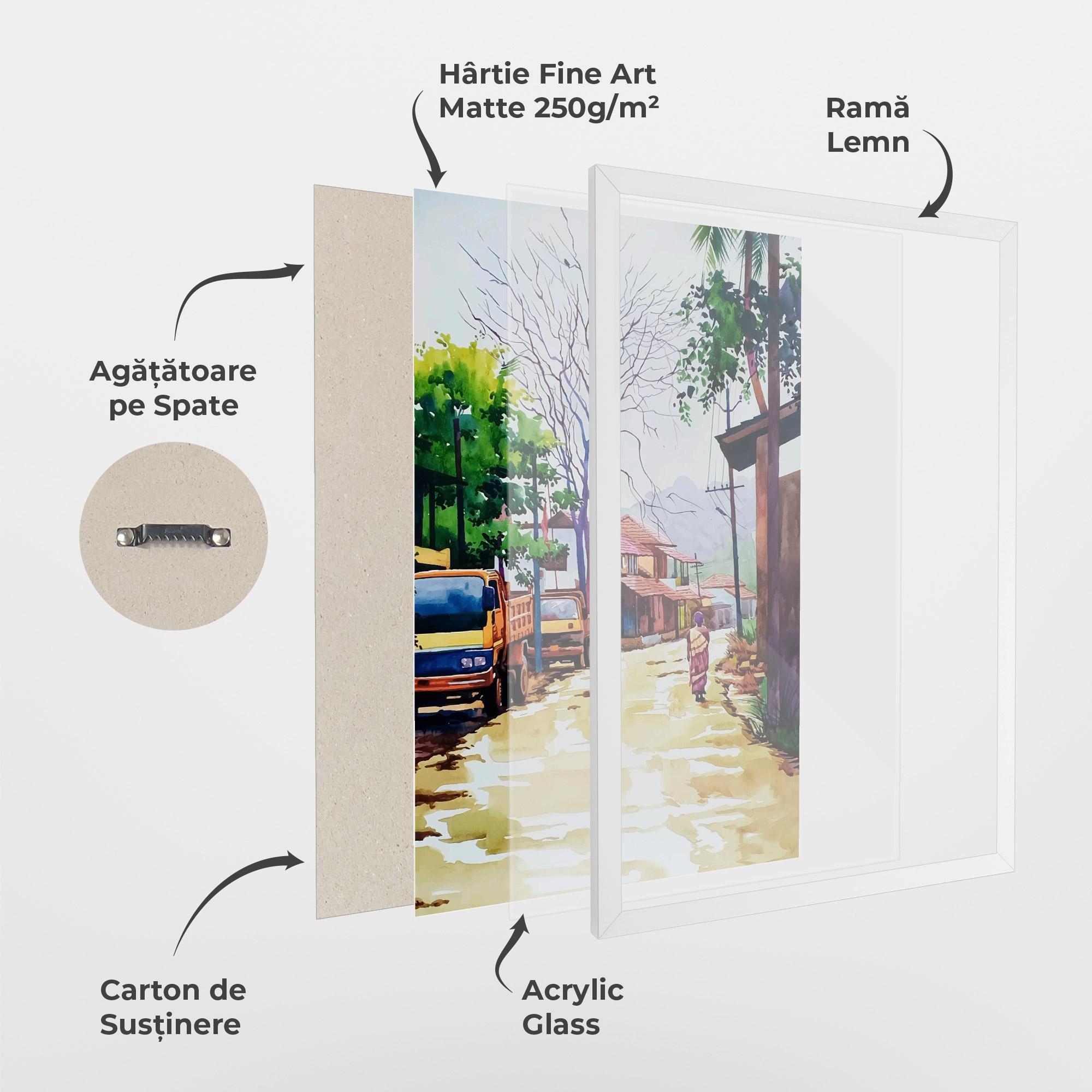 Poster Înrămat African City mockup 1