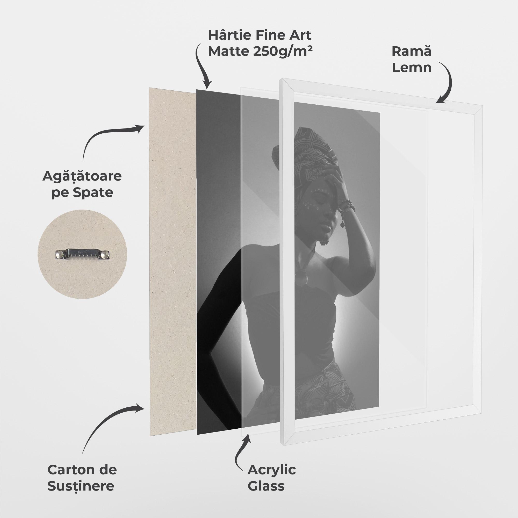 Poster Înrămat African Woman Shadow mockup 1