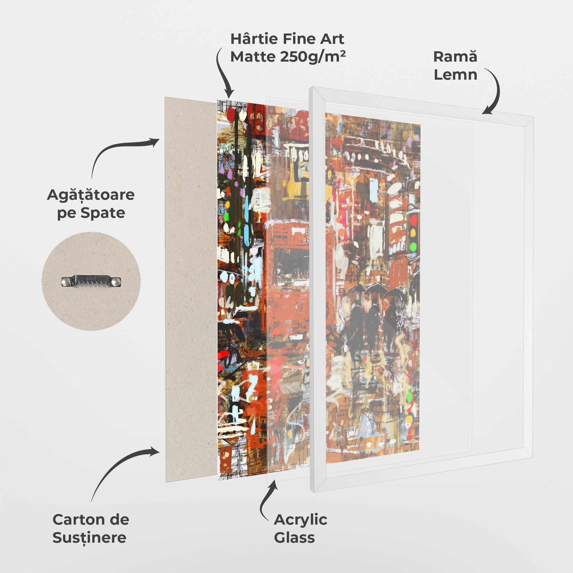 Poster Înrămat Seamless Colorful City mockup 1