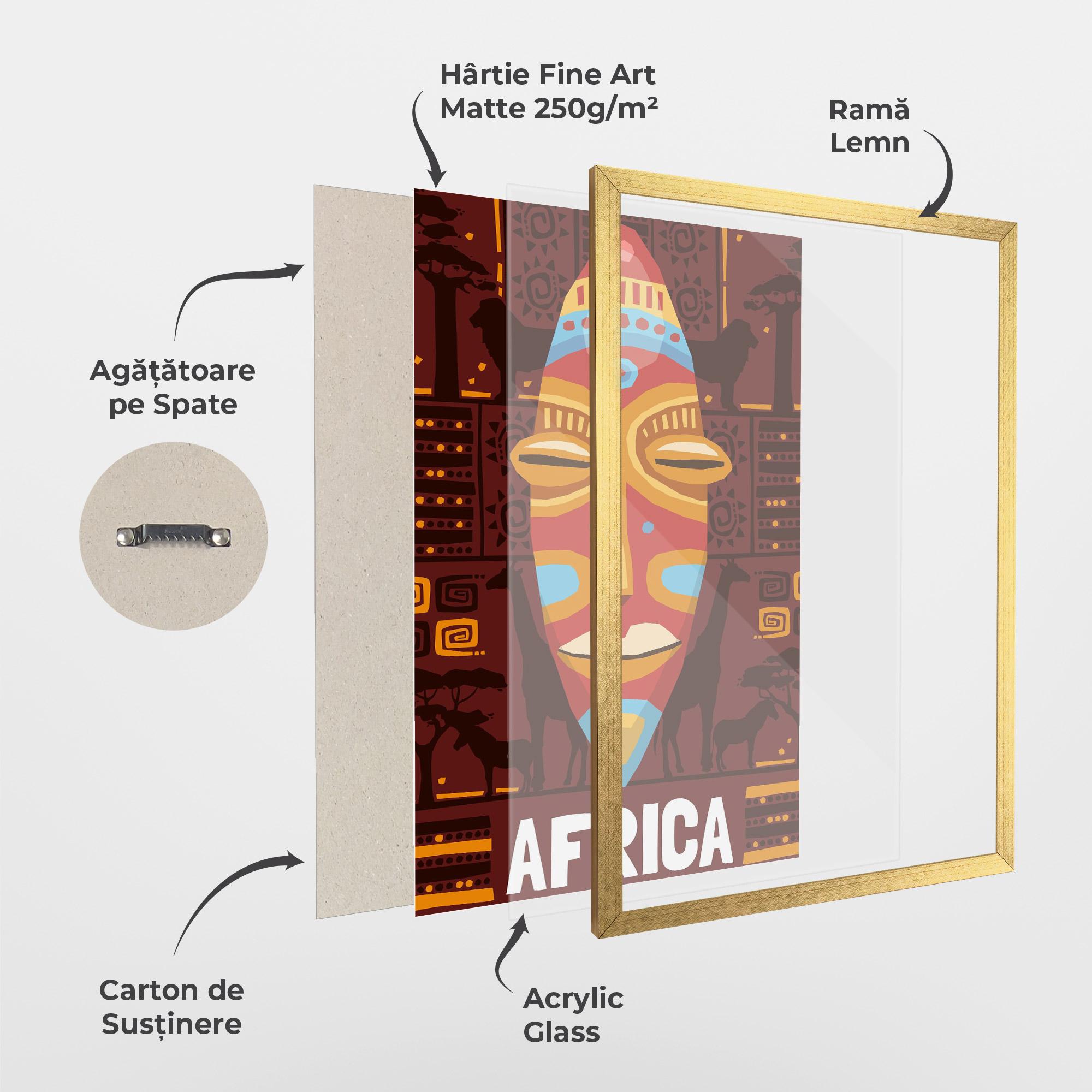 Poster Înrămat Africa Mask mockup 1