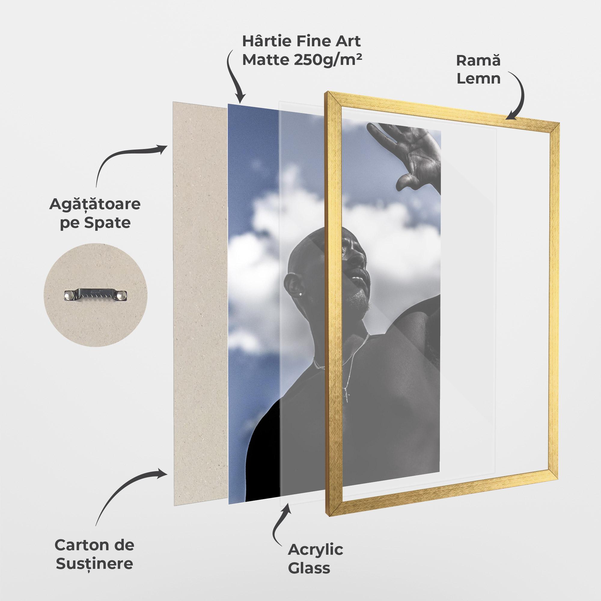 Poster Înrămat African Blue Sky mockup 1