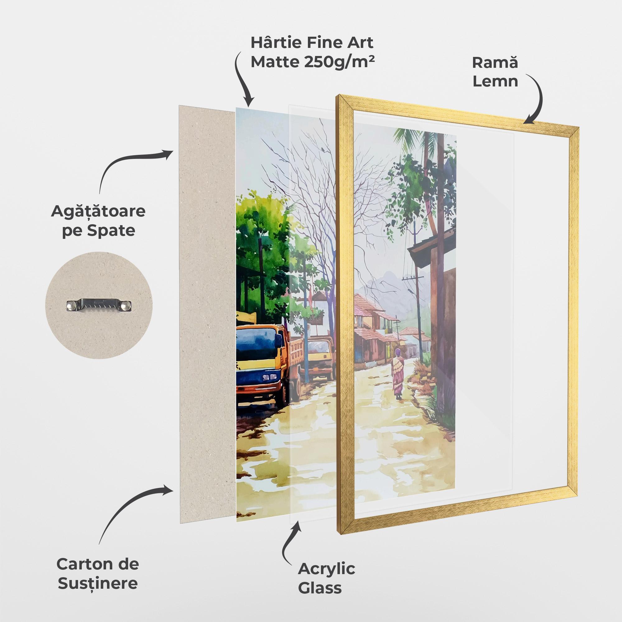 Poster Înrămat African City mockup 1