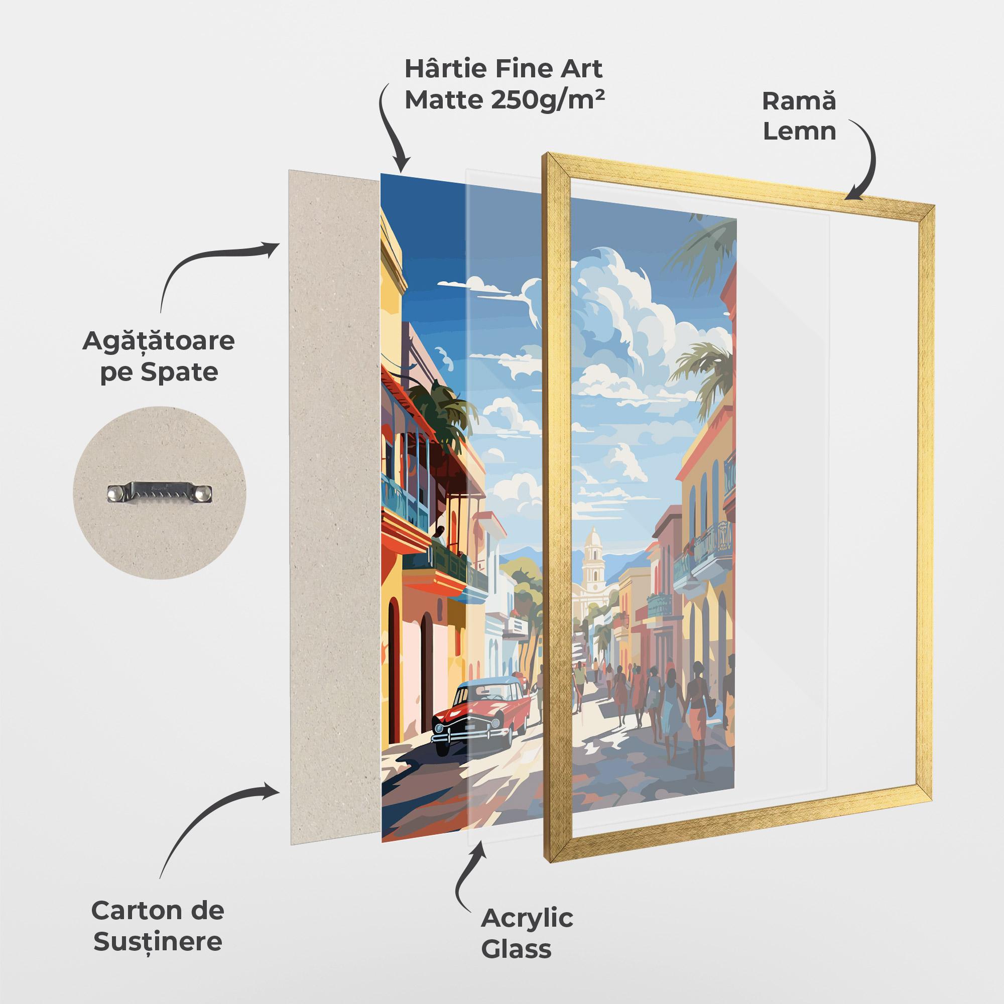 Poster Înrămat African Street mockup 1