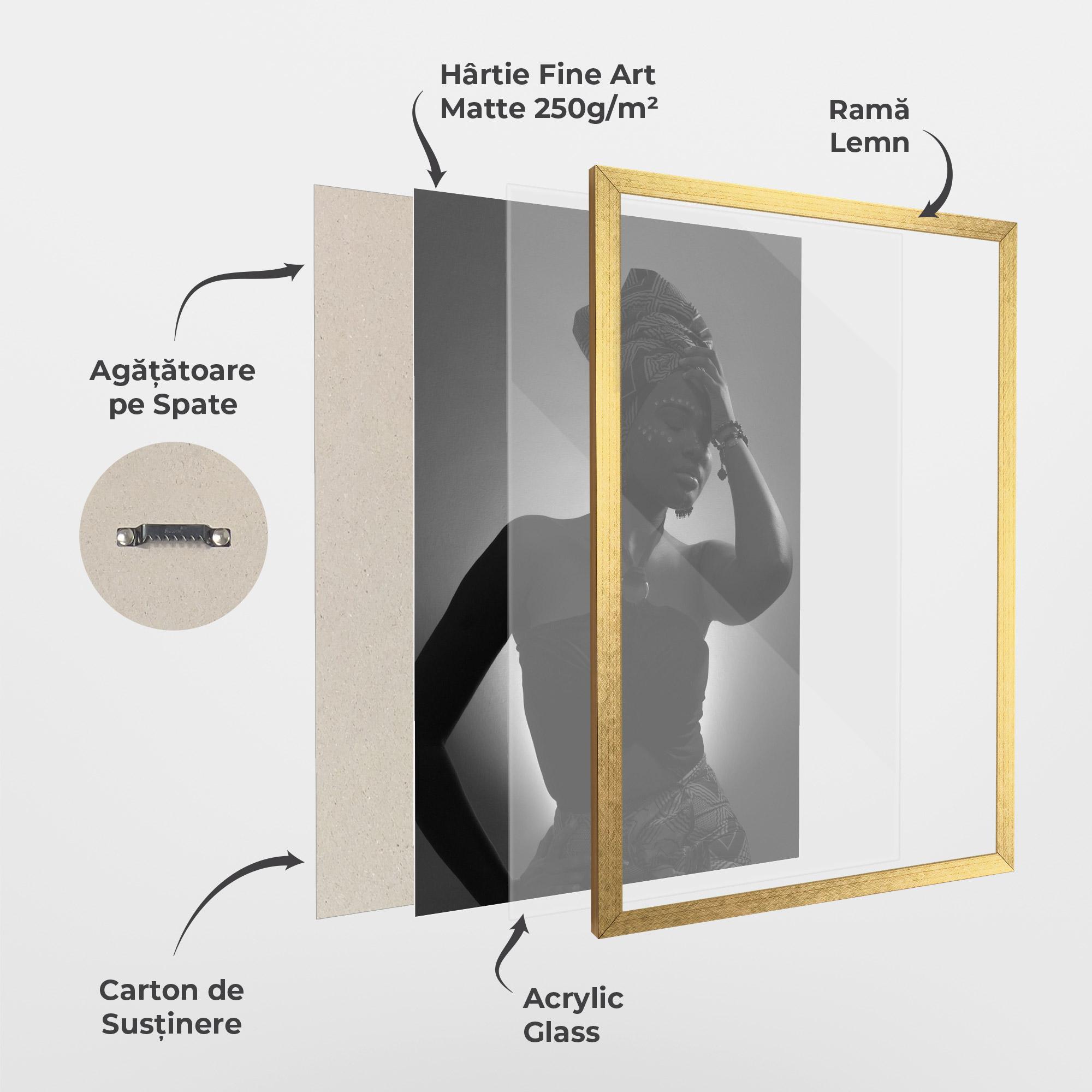 Poster Înrămat African Woman Shadow mockup 1