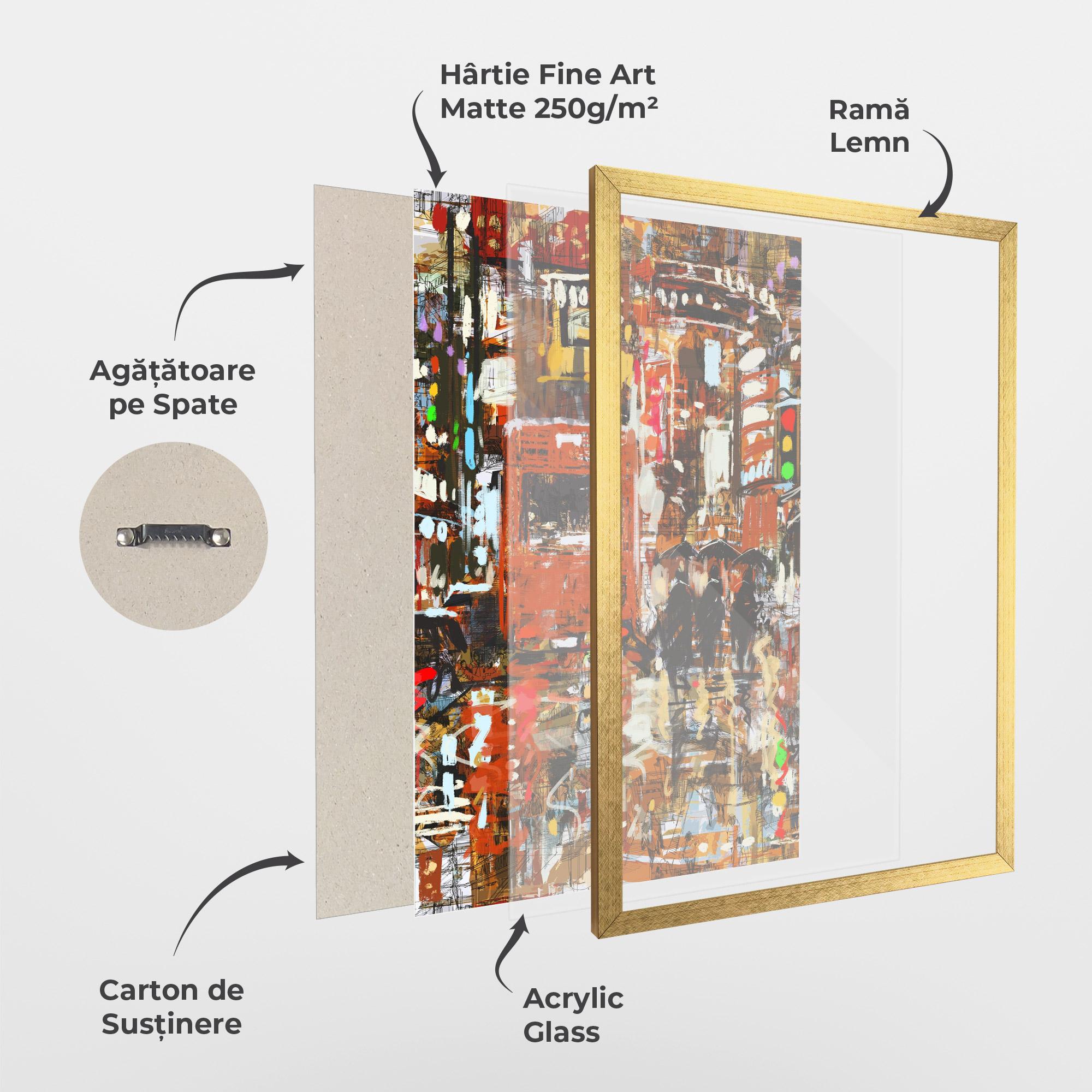 Poster Înrămat Seamless Colorful City mockup 1