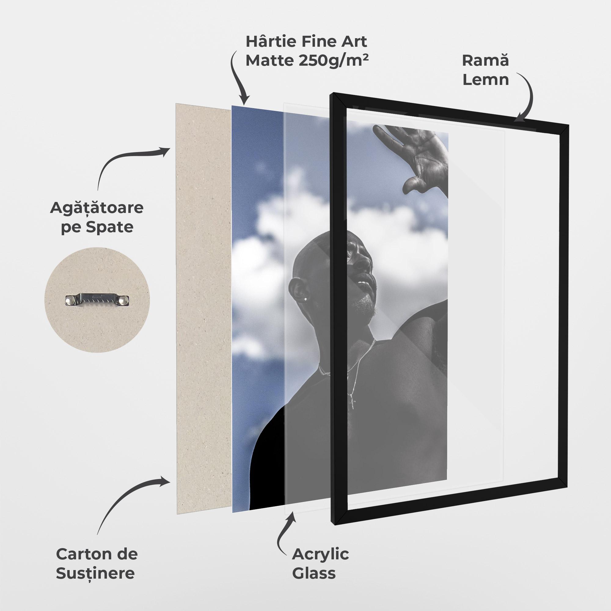 Poster Înrămat African Blue Sky mockup 1