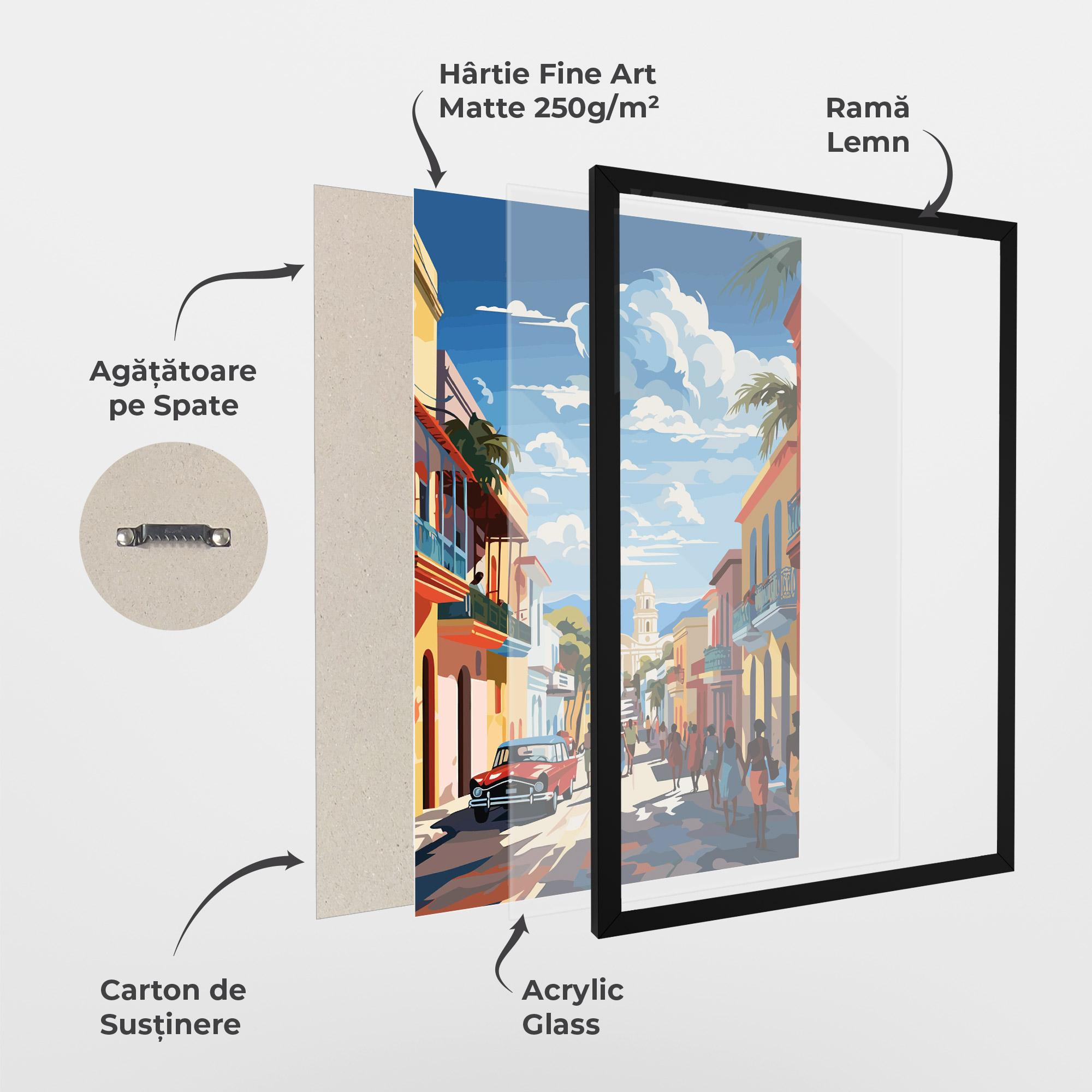 Poster Înrămat African Street mockup 1