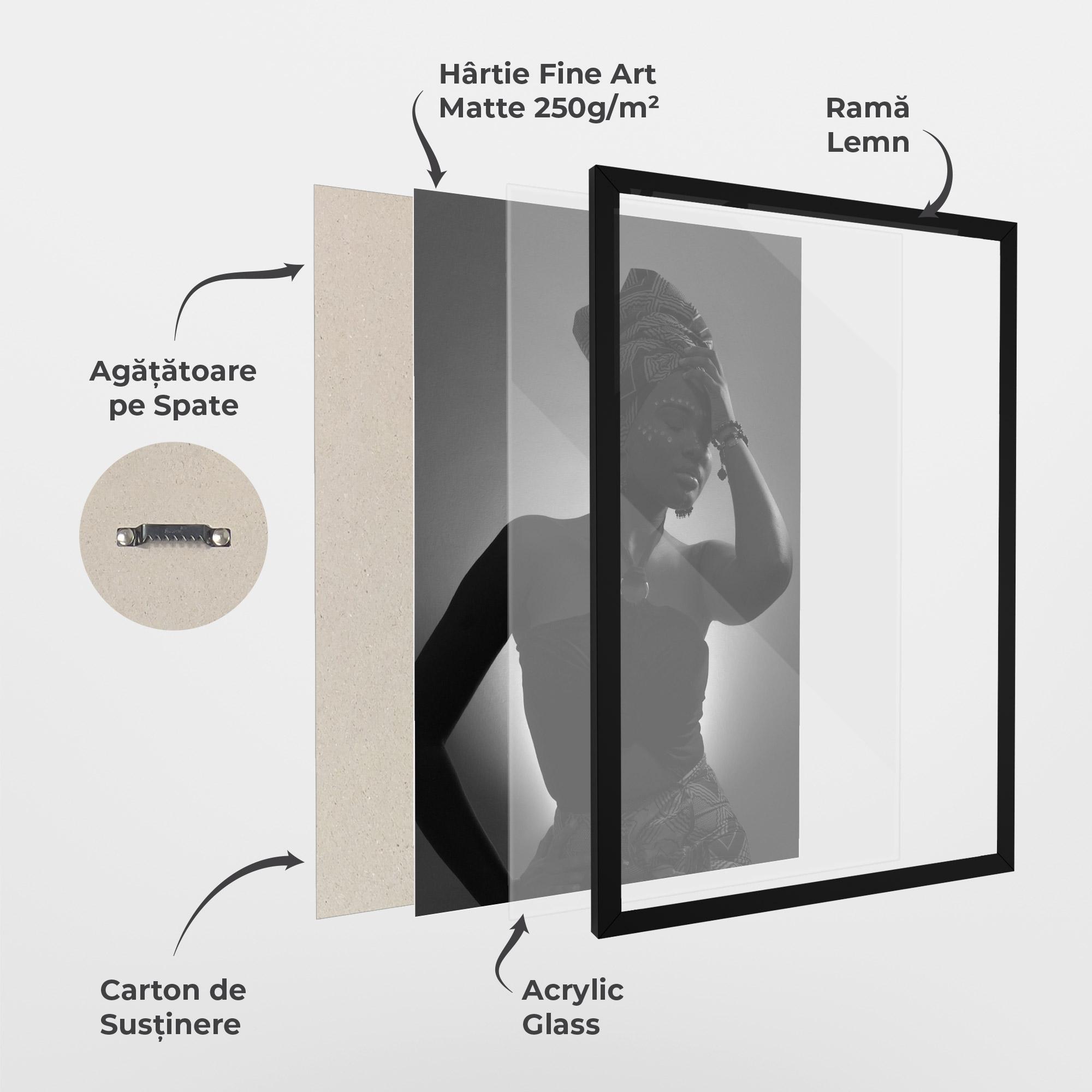 Poster Înrămat African Woman Shadow mockup 1
