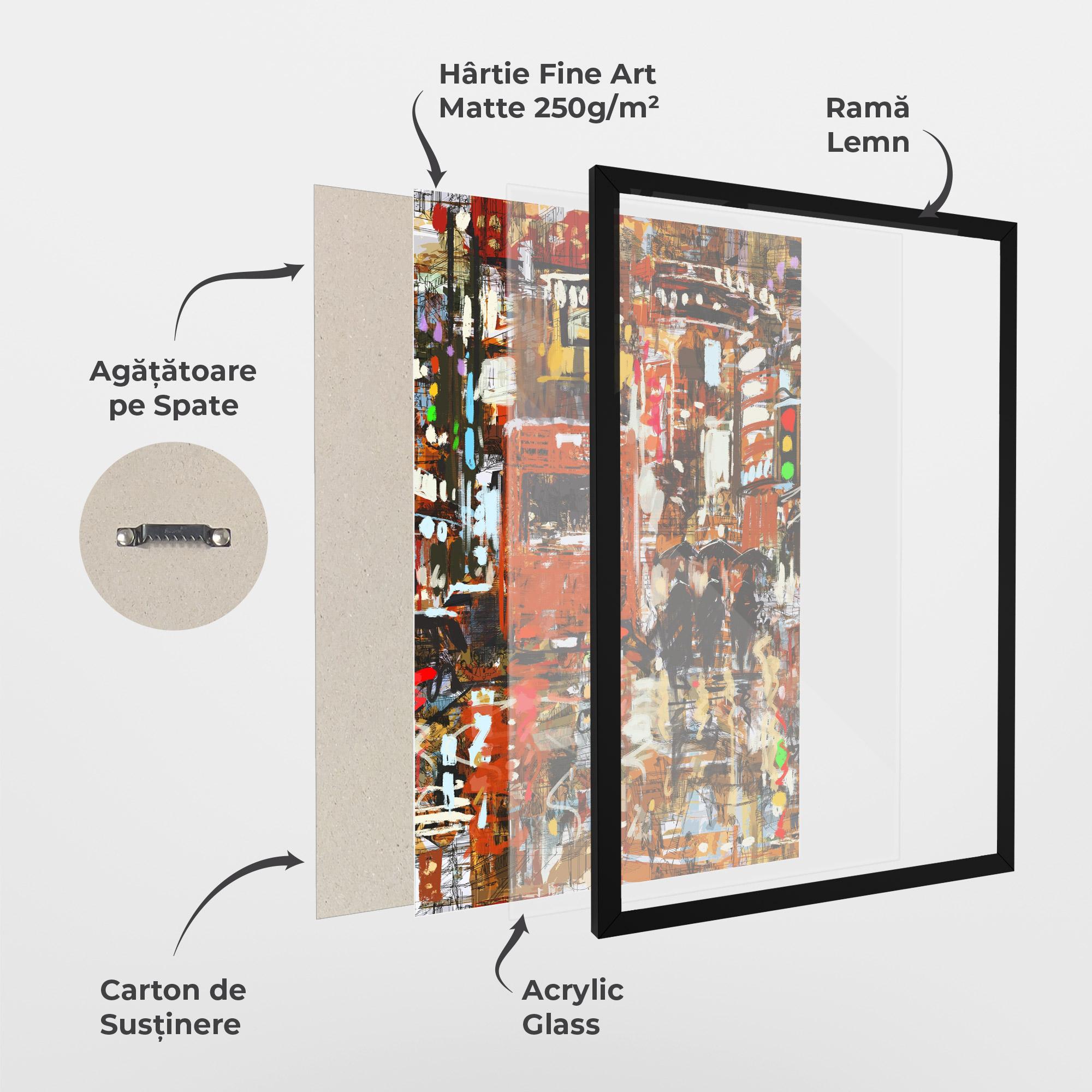 Poster Înrămat Seamless Colorful City mockup 1