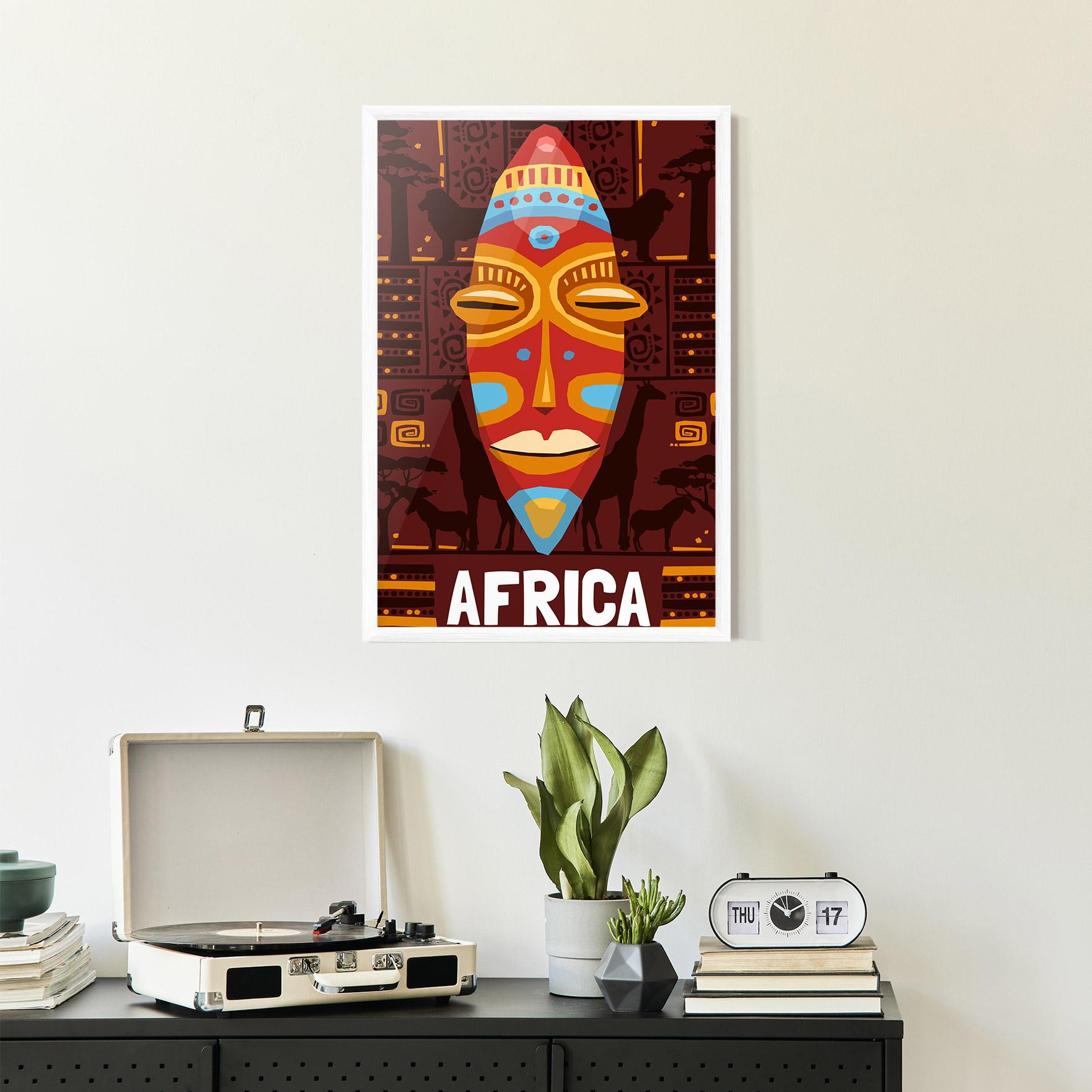 Poster Înrămat Africa Mask mockup 2