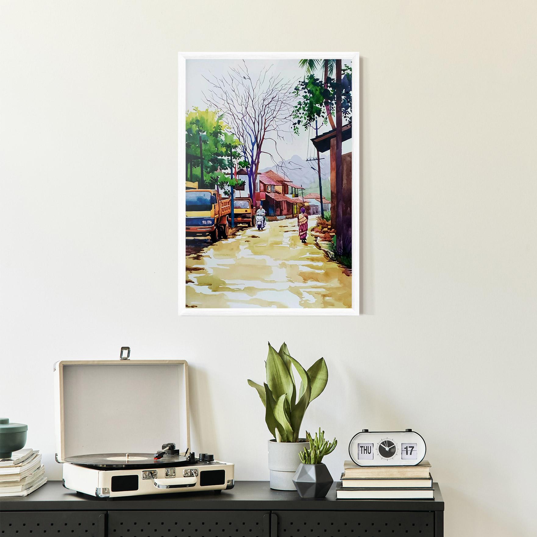 Poster Înrămat African City mockup 2