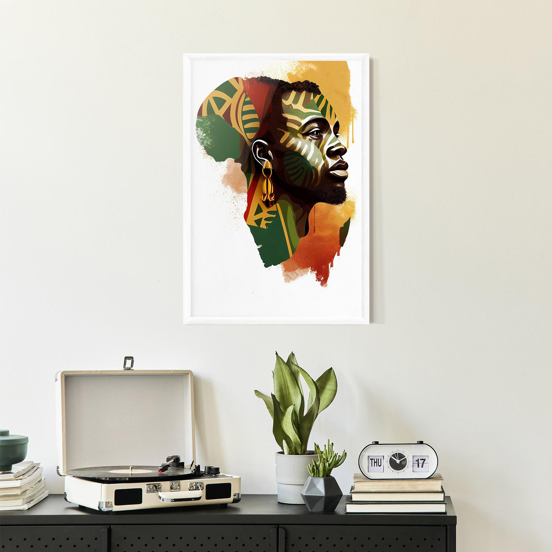 Poster Înrămat African People Illustration mockup 2
